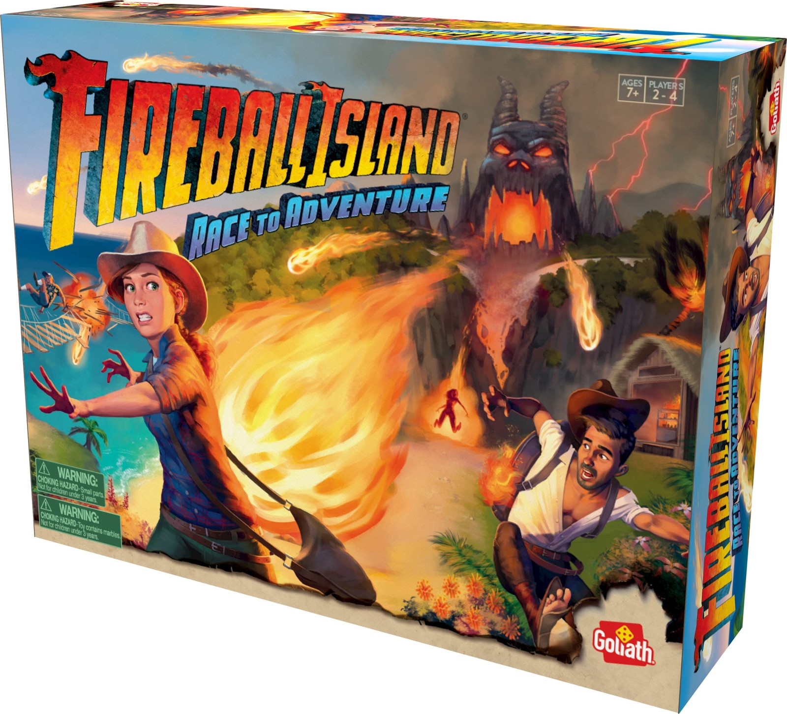Goliath Fireball Island Game – Unique Board and Components, 2-4 Players Ages 7+