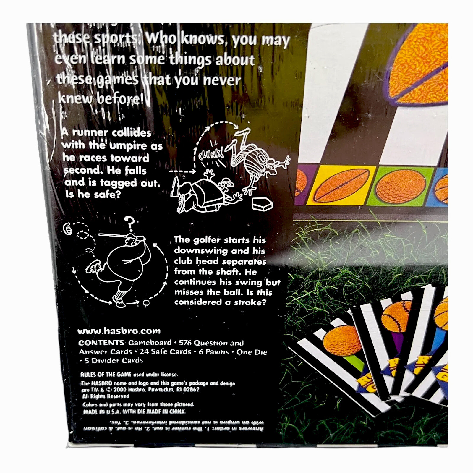 VTG Rules Of The Game Sports Trivia Knowledge Board Game Hasbro 2000 NIB SEALED