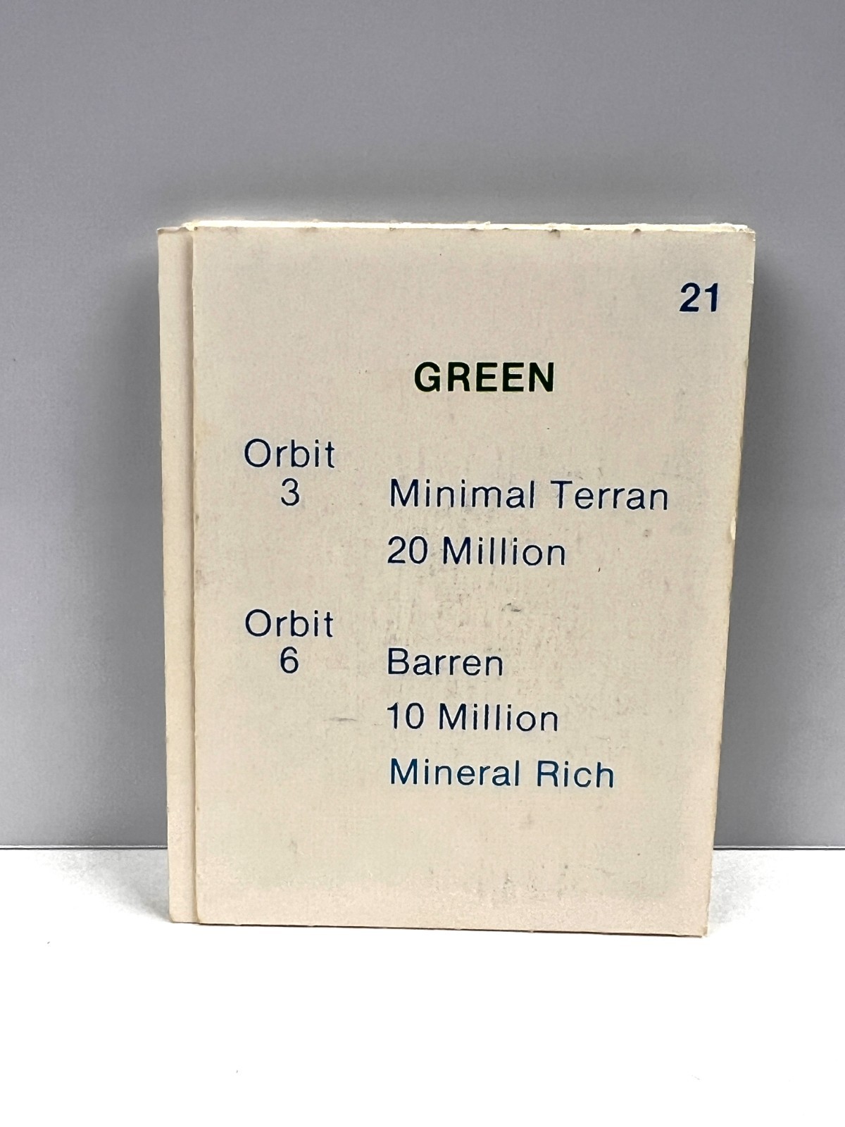 Vtg 1984 Avalon Hill Stellar Conquest Green Planet Cards Lot of 12 Parts
