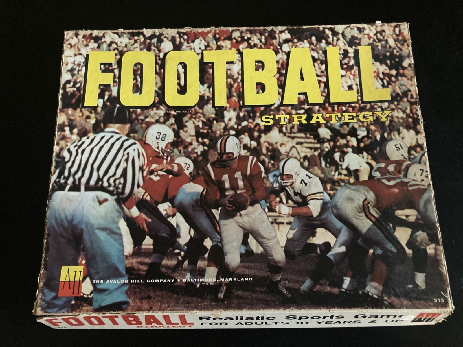 1962 Football Strategy Boxed Boardgame The Avalon Hill Company Missing Football