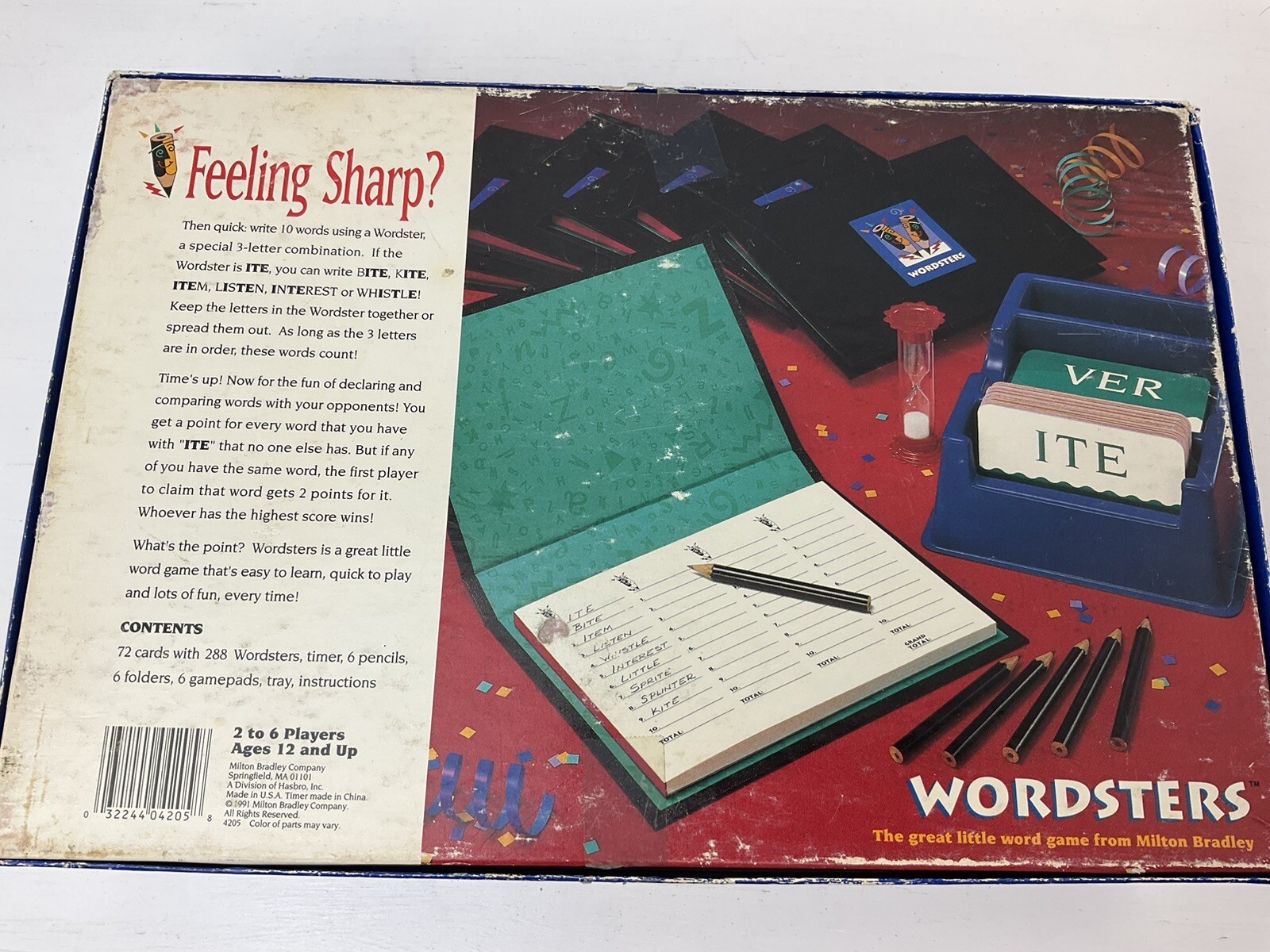 Wordsters Milton Bradley Word Game 1991 