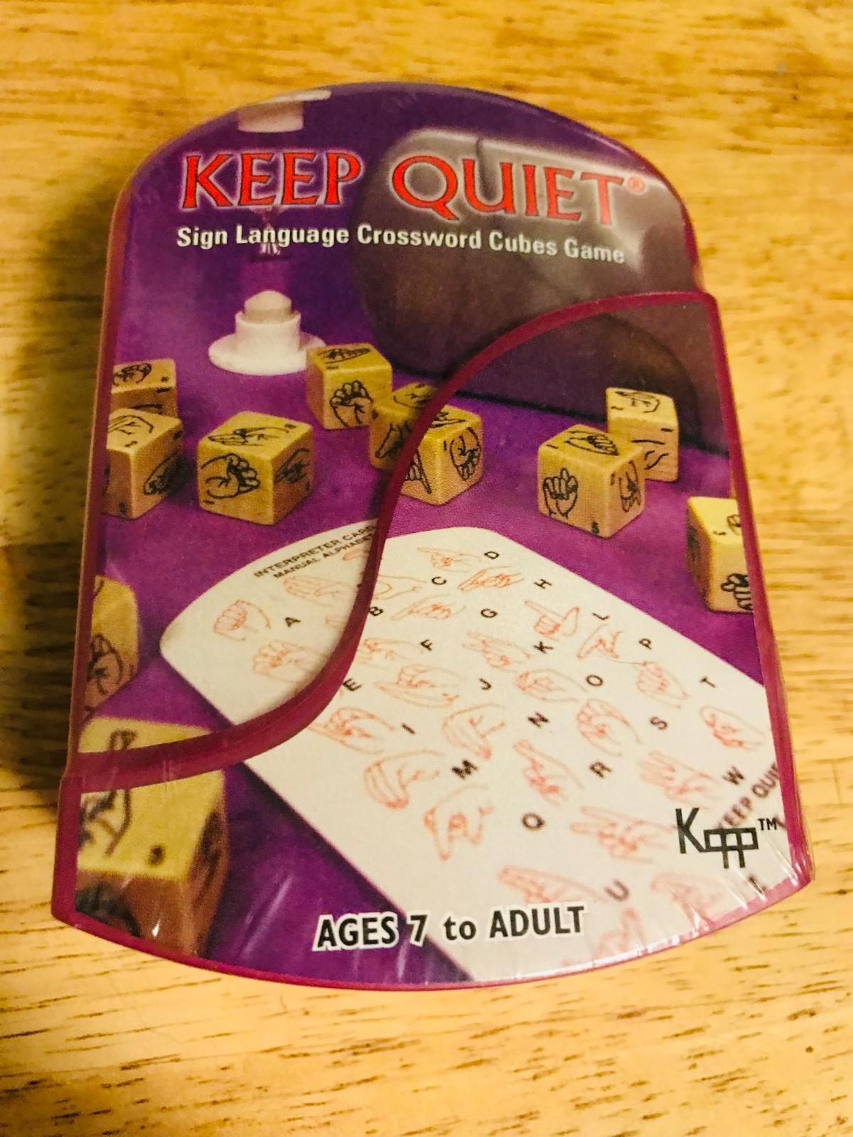 Sign Language Crossword Word Cubes Game Ages 7 To Adult Kopptronix Keep Quiet