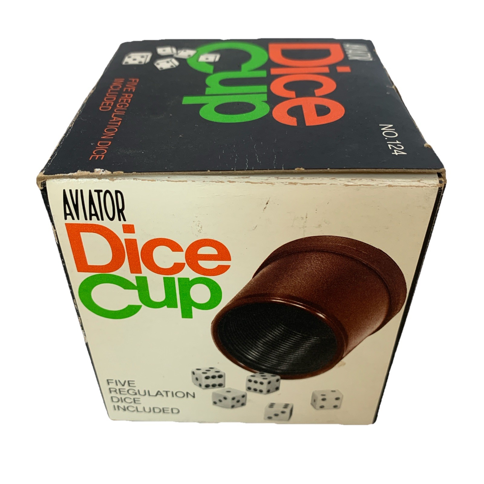 Aviator VTG Dice Cup w/ 5 Dice Included | Yahtzee Liar’s Dice 3-Man