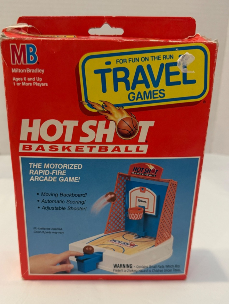 Hot Shot Basketball Milton Bradley Travel Games (Incomplete – no shooter) 1990s