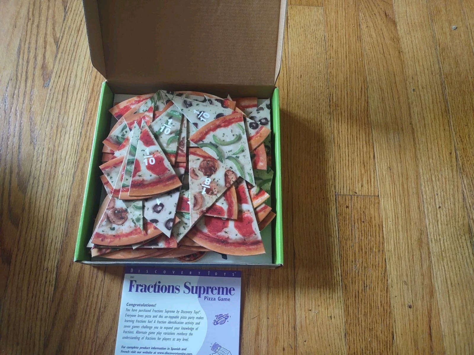 Fractions Supreme Pizza Game Discovery Toys Complete