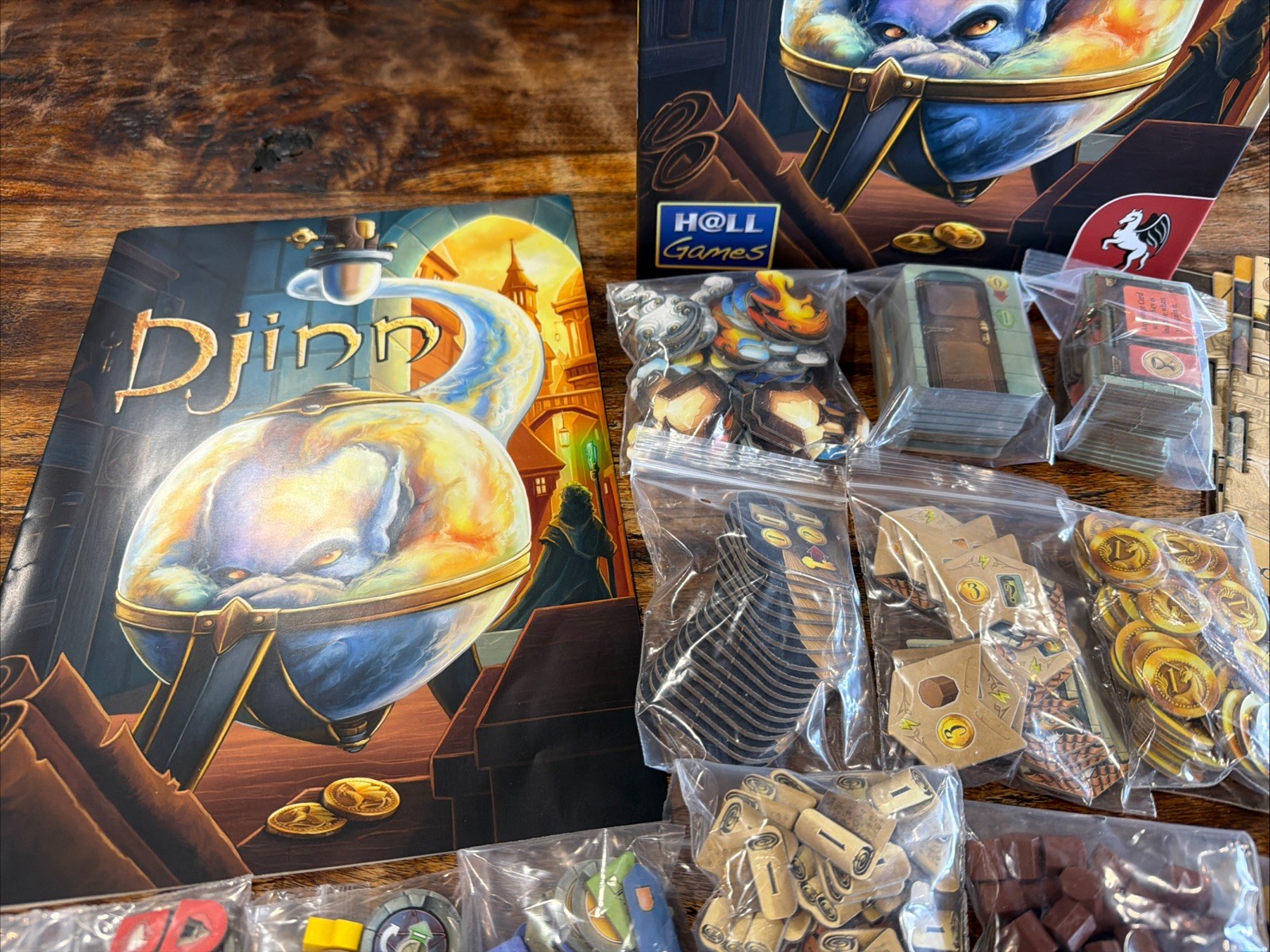 Djinn Board Game new Benjamin Schwer Pegasus Spiele 2023 H@ll Games CIB Complete