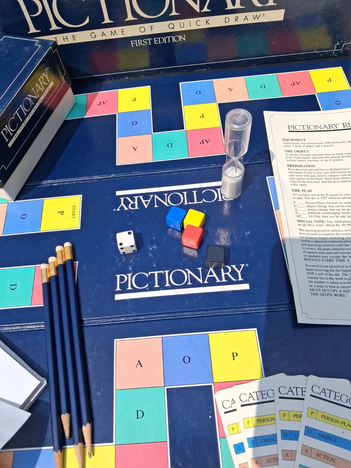 Vintage Pictionary First Edition Board Game Complete 1985 Family Party Game