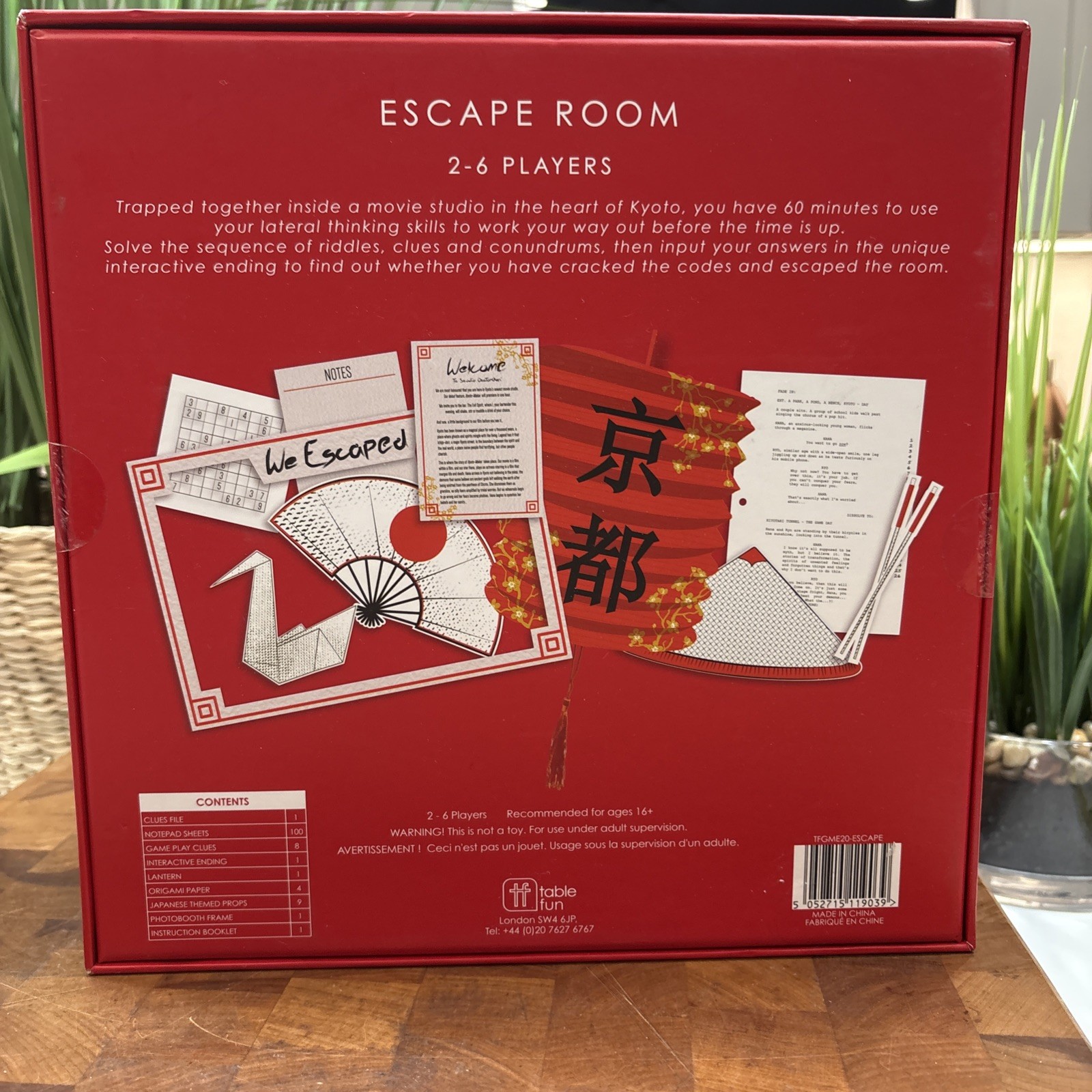 Escape Room Board Game Tokyo Kyoto Japanese Themed At Home Clues Talking Tables