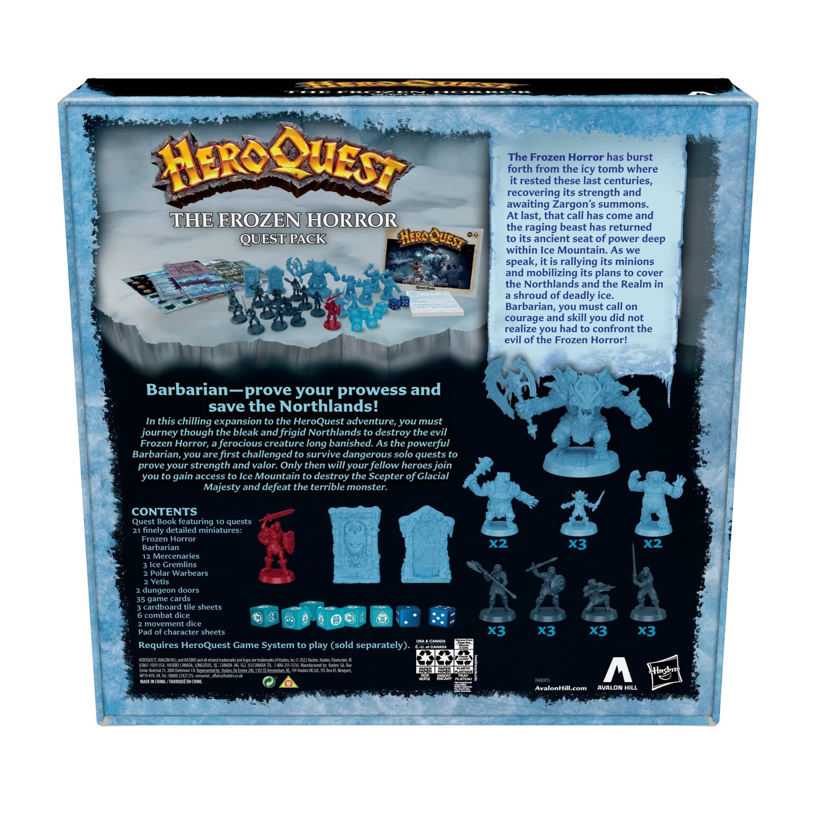 Hasbro Gaming Avalon Hill HeroQuest The Frozen Horror Quest Pack, Dungeon