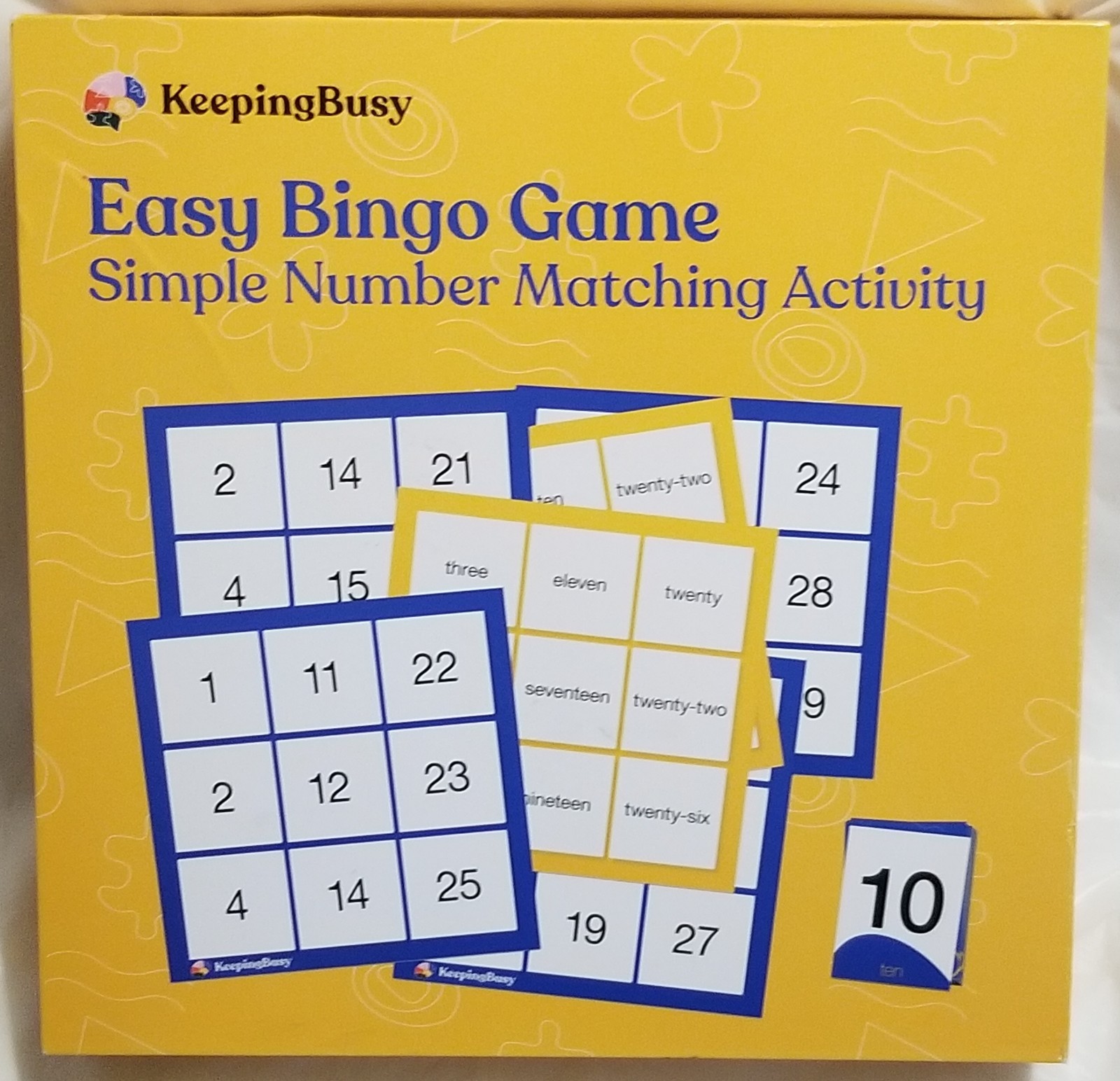 Keeping Busy Easy Bingo Game (Simple Number Matching Activity for Seniors)