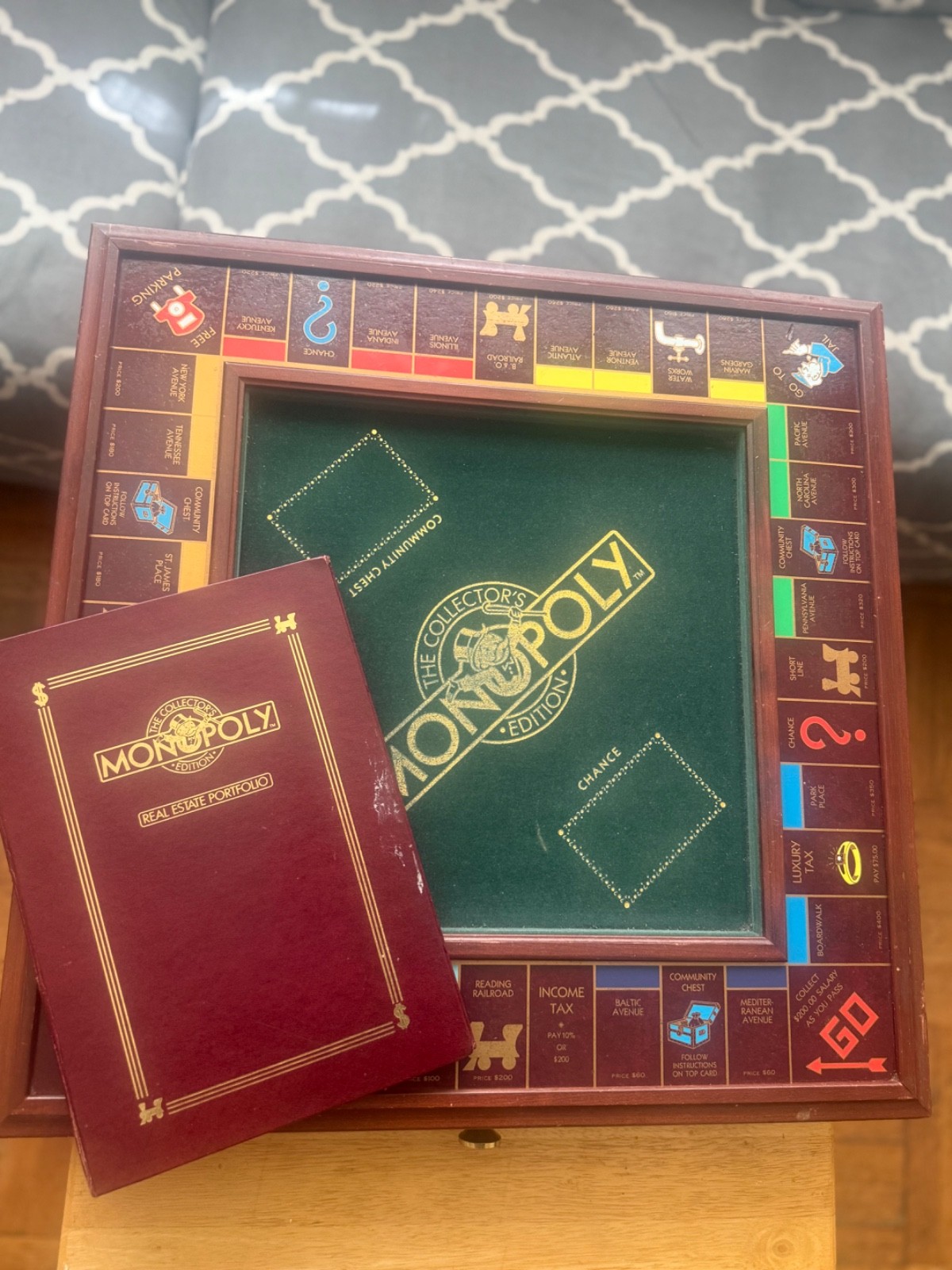 Monopoly Collector’s Edition 1991 Franklin Mint Wooden Luxury Board Game