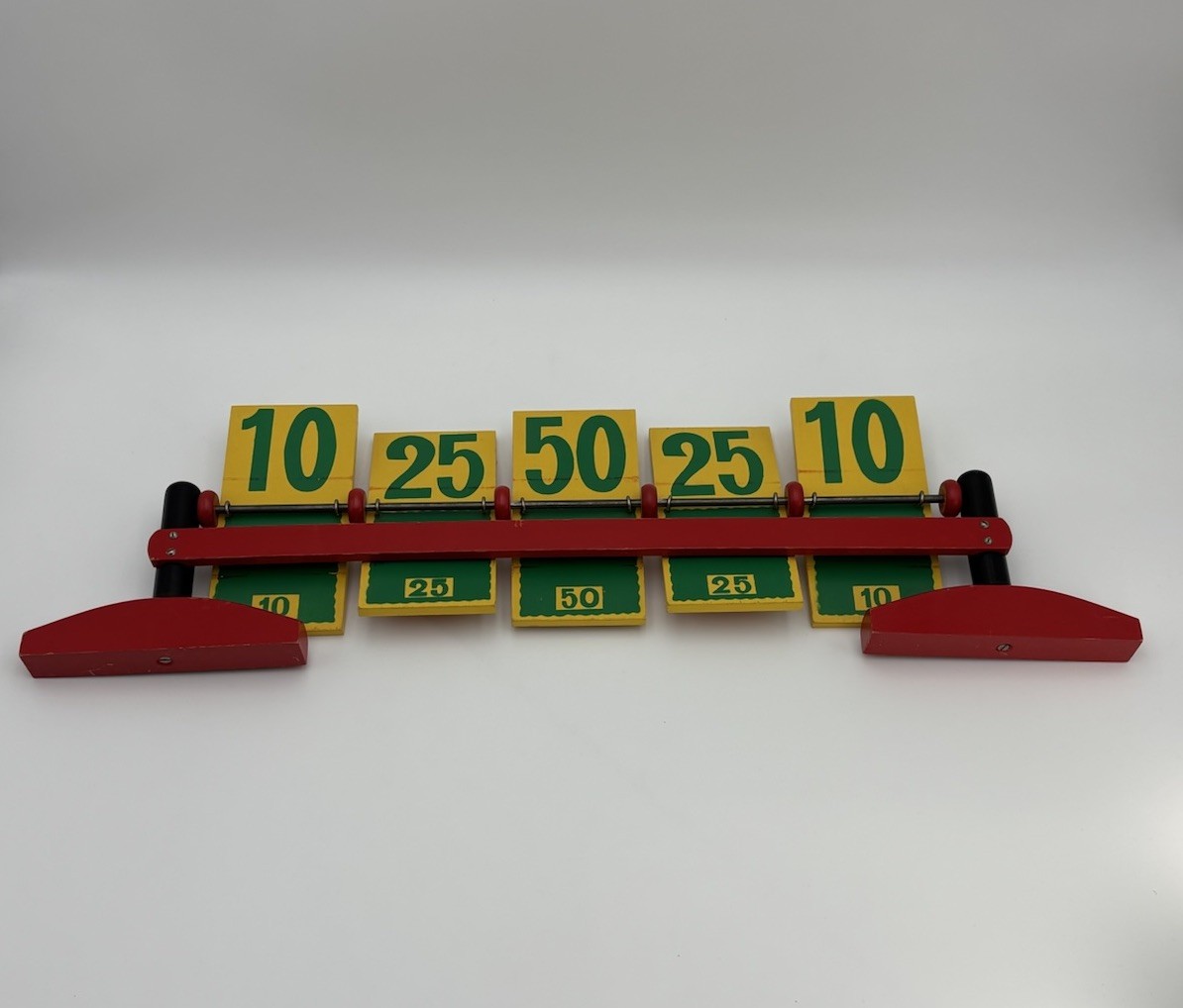 Vintage BRIO Wooden Flip Scorekeeper Table Target Game Counter Sweden MCM Nice!