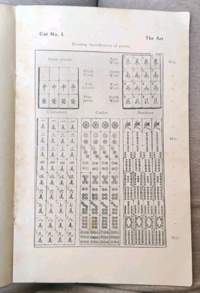 1920s Rules Directions Mah Jong Mah Jongg Mah Chang Manual Harold Sterling