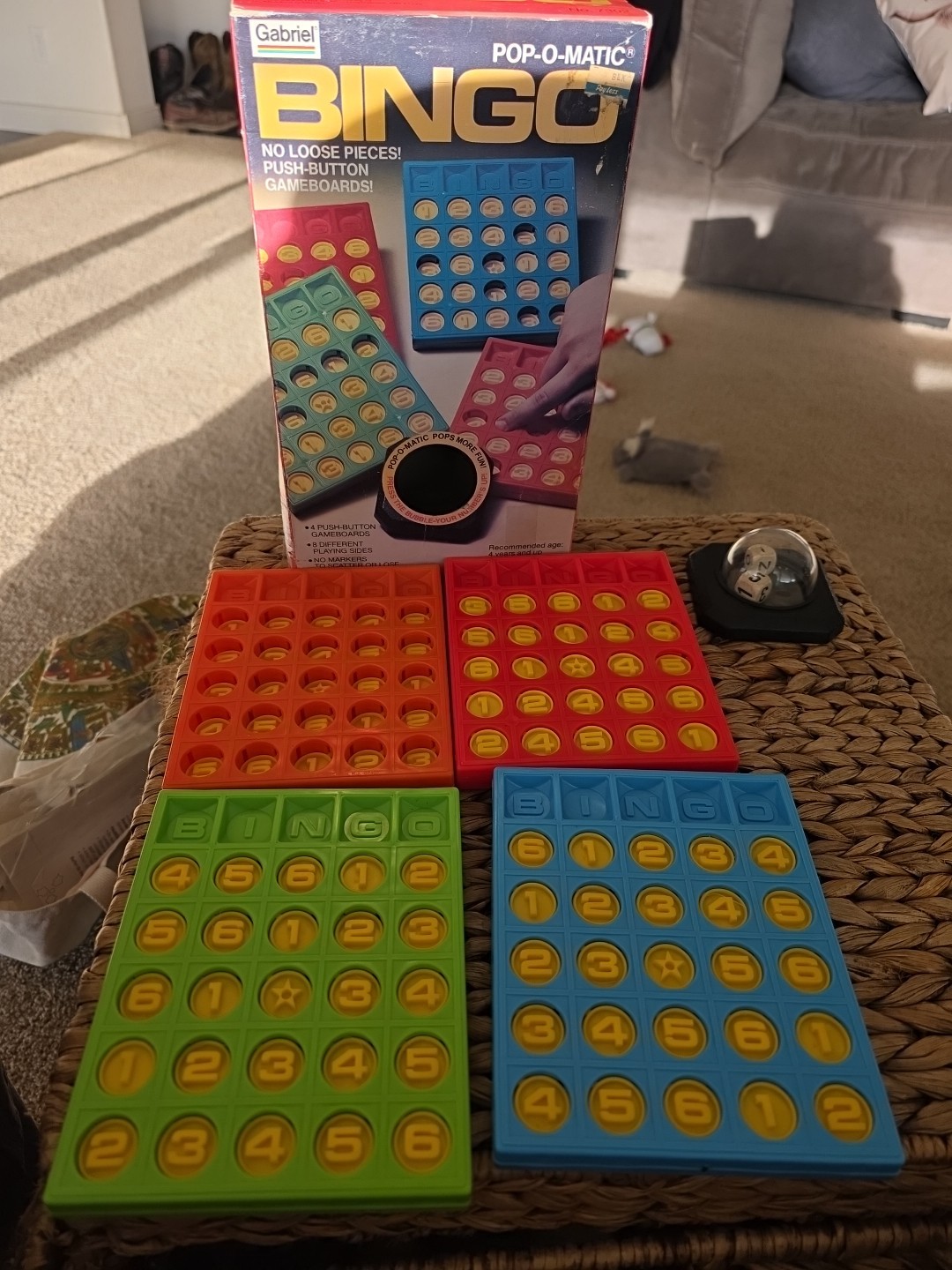 Vintage Pop-O-Matic Bingo Game Gabriel Toys 1977 Complete