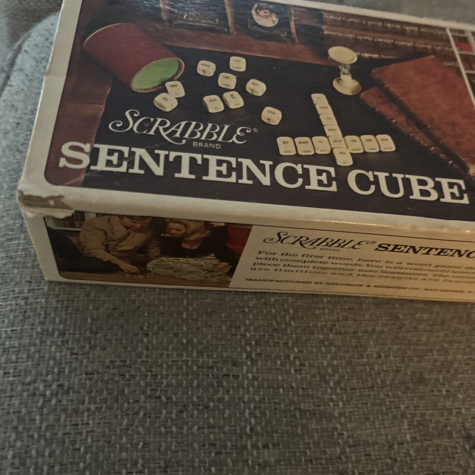 Vintage 1971 Scrabble Sentence Cube Game Complete Selchow & Righter Made in USA