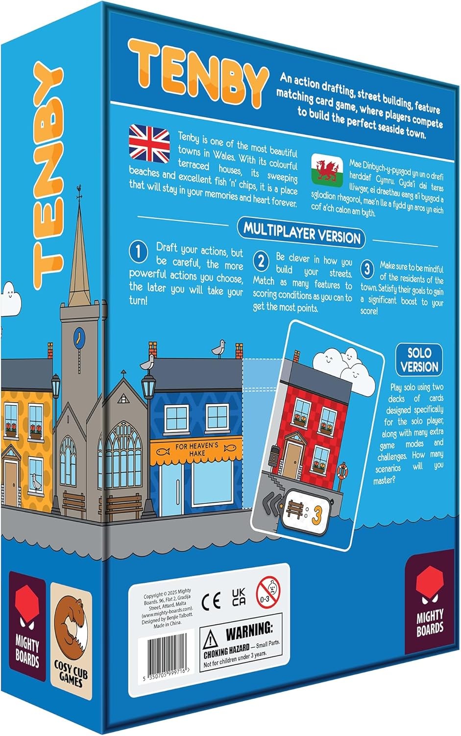 Mighty Boards: Tenby – Matching Card Game, Action Drafting, Street Building Comp