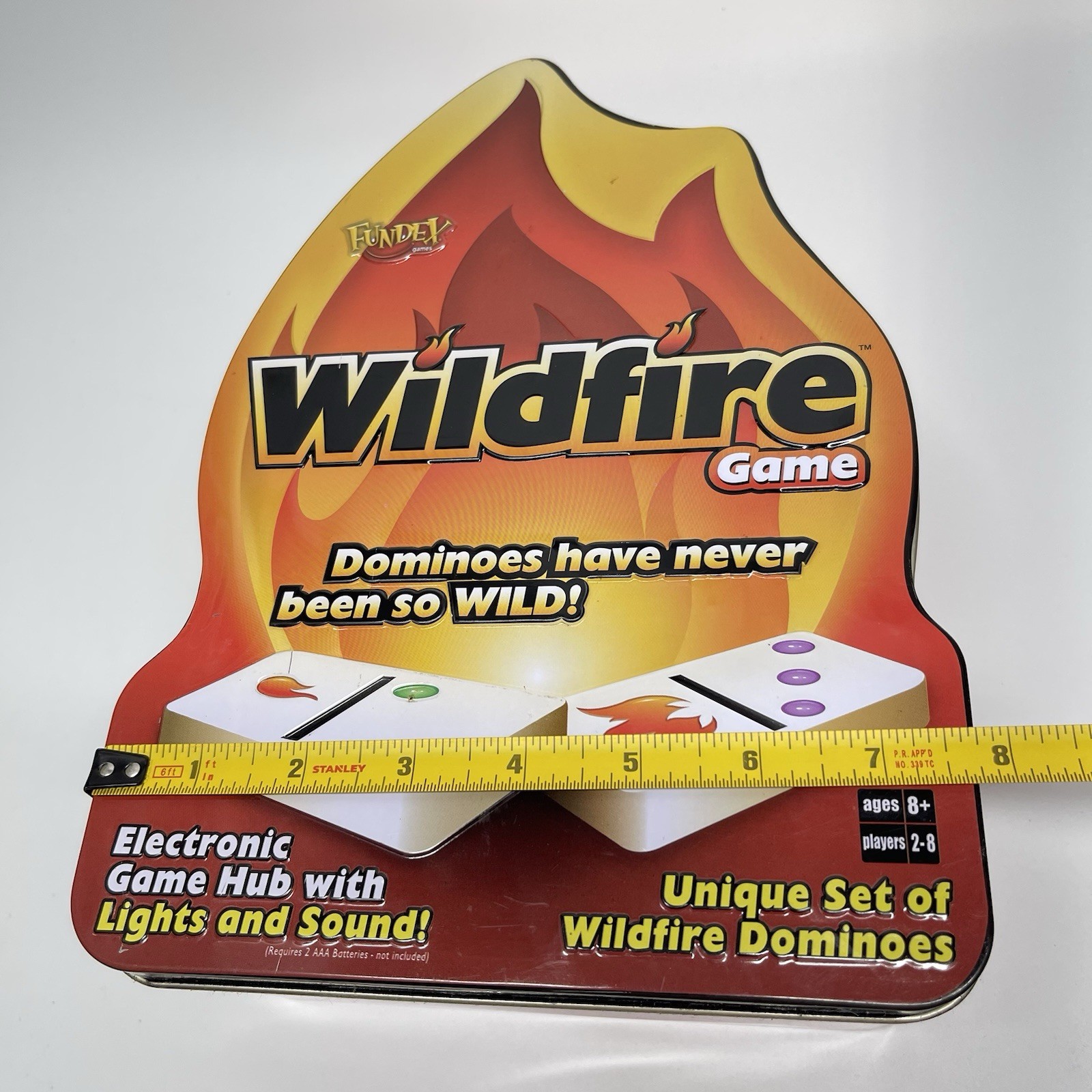 Fundex Wildfire Dominoes Electronic Game Hub Lights & Sounds Ages 8+ Works