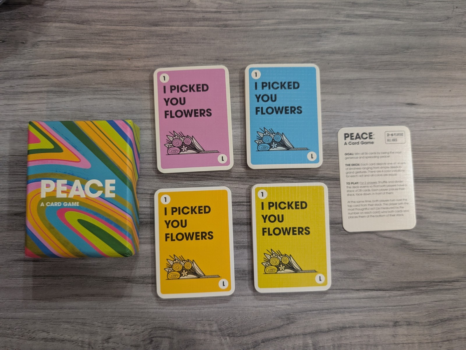 Peace – A Card Game -Andrew Kolb Excellent Condition Complete With Instructions