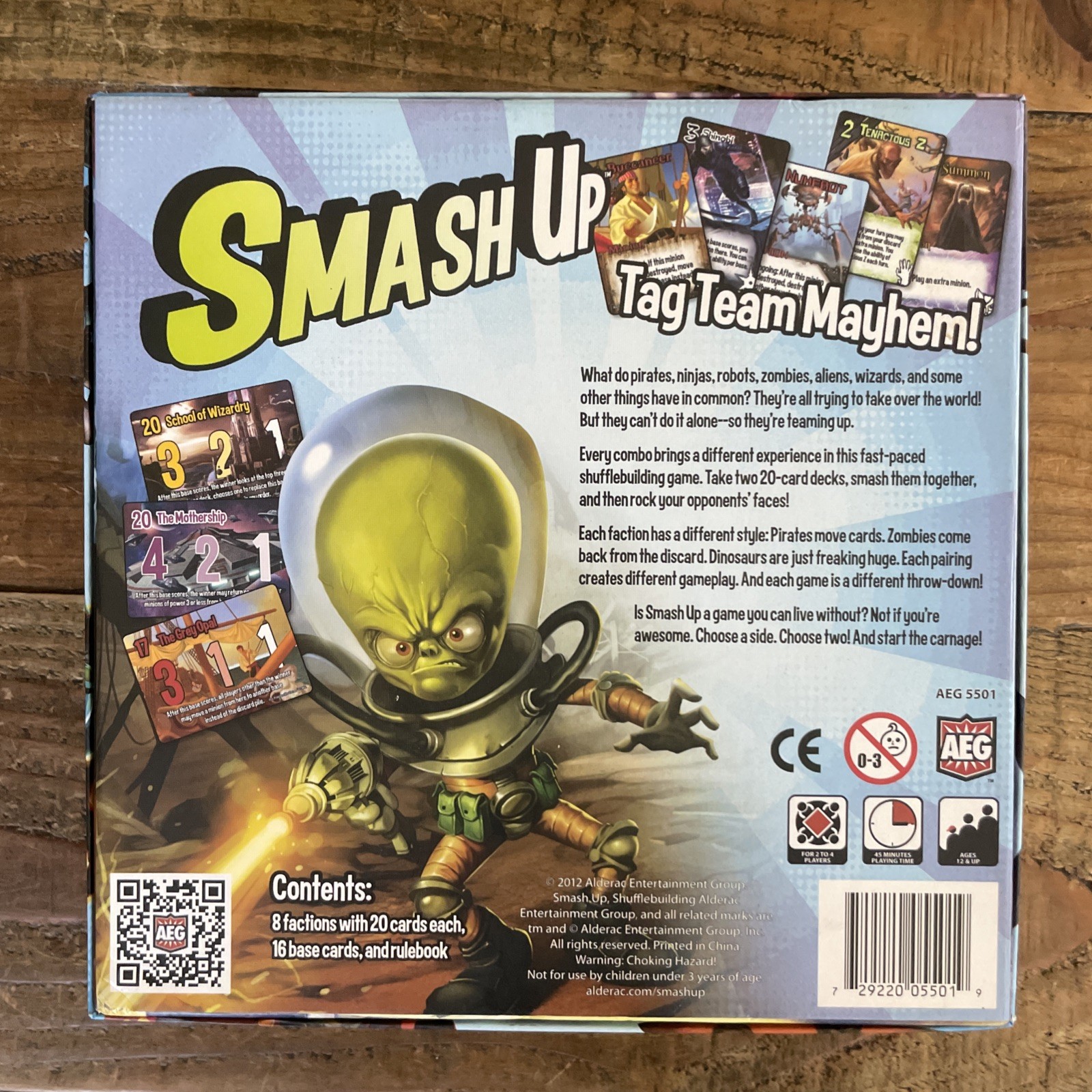 Smash Up Board Game + 2 Expansions – 16 Total Decks Excellent Condition Complete
