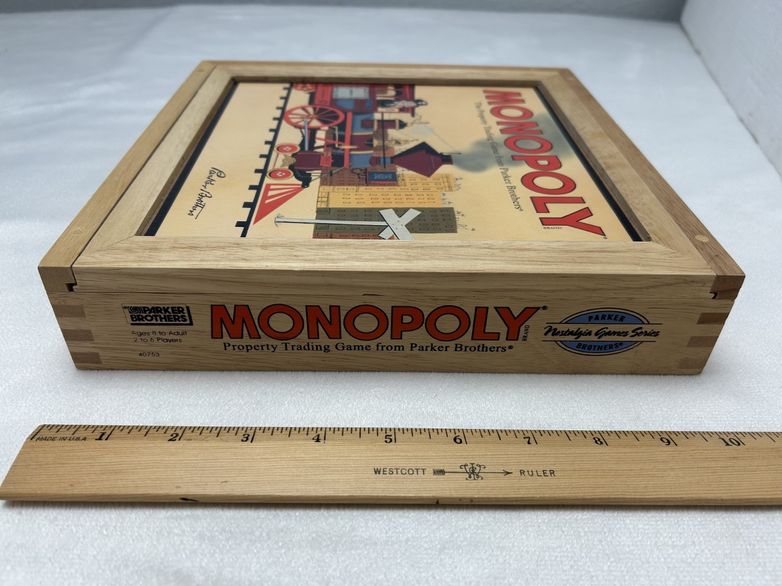 Hasbro Monopoly Nostalgia Edition 2001 Parker Brothers Wooden Board Game
