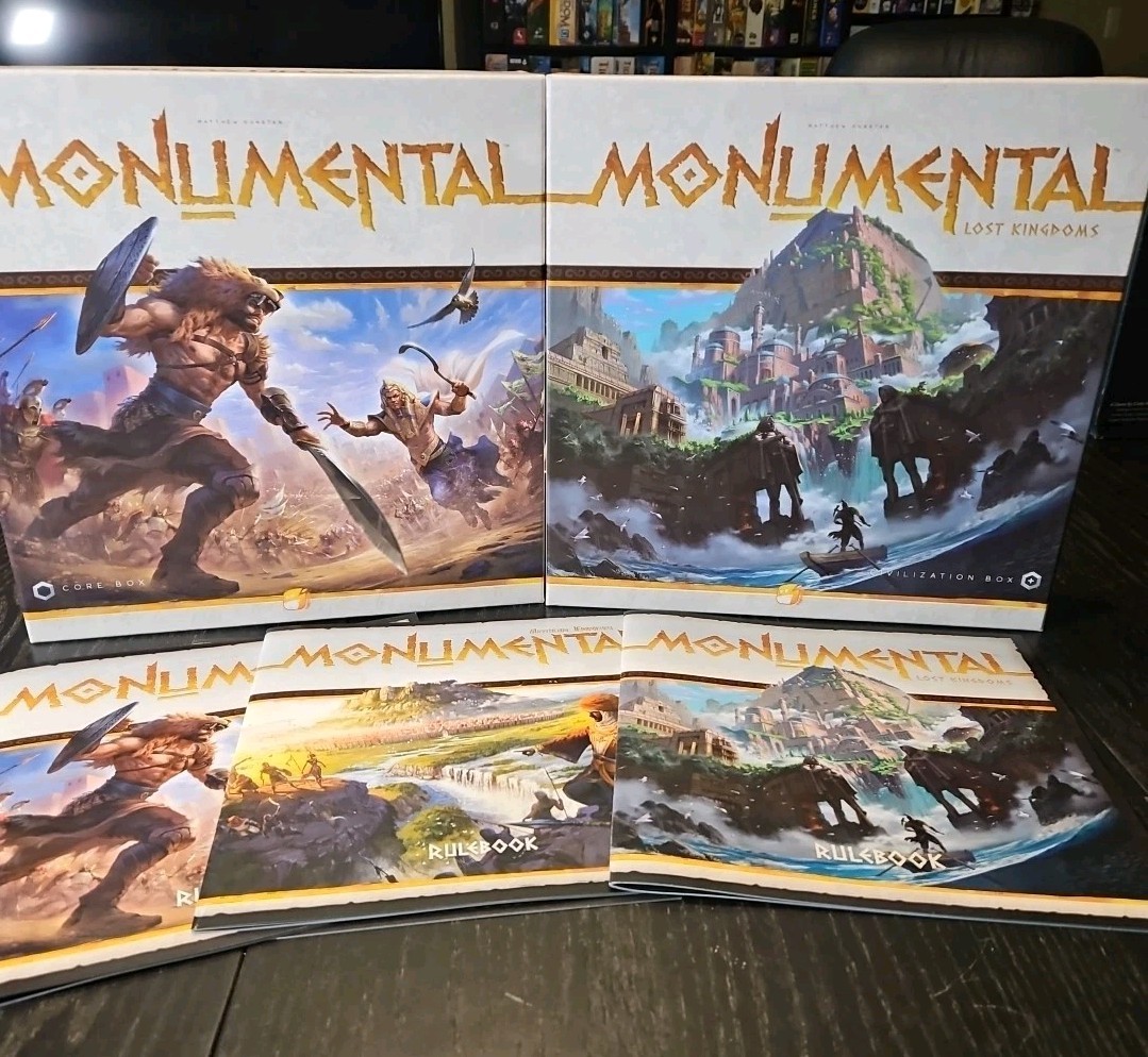 Monumental Board Game /w Lost Kingdoms and African Empires Expansions Complete