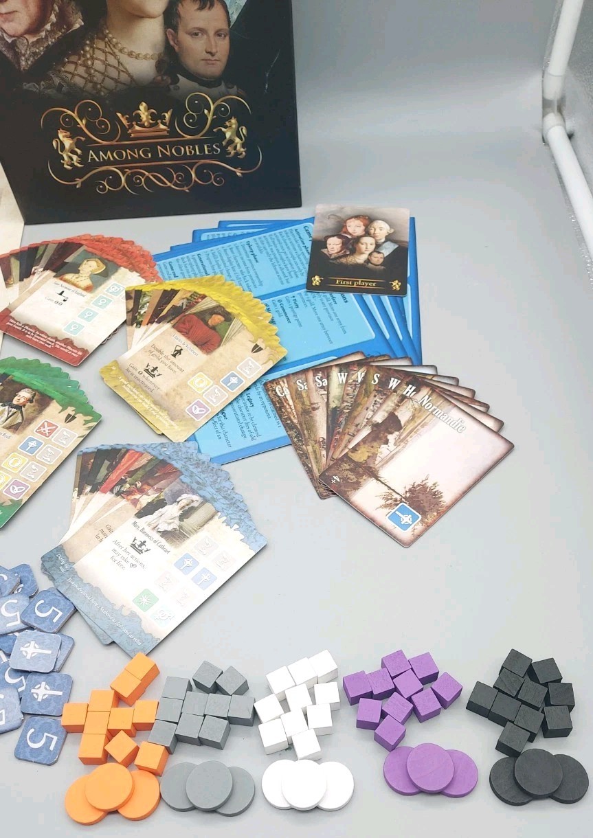 Rare Among Nobles Board Game Among Meeples 100% COMPLETE Excellent Condition
