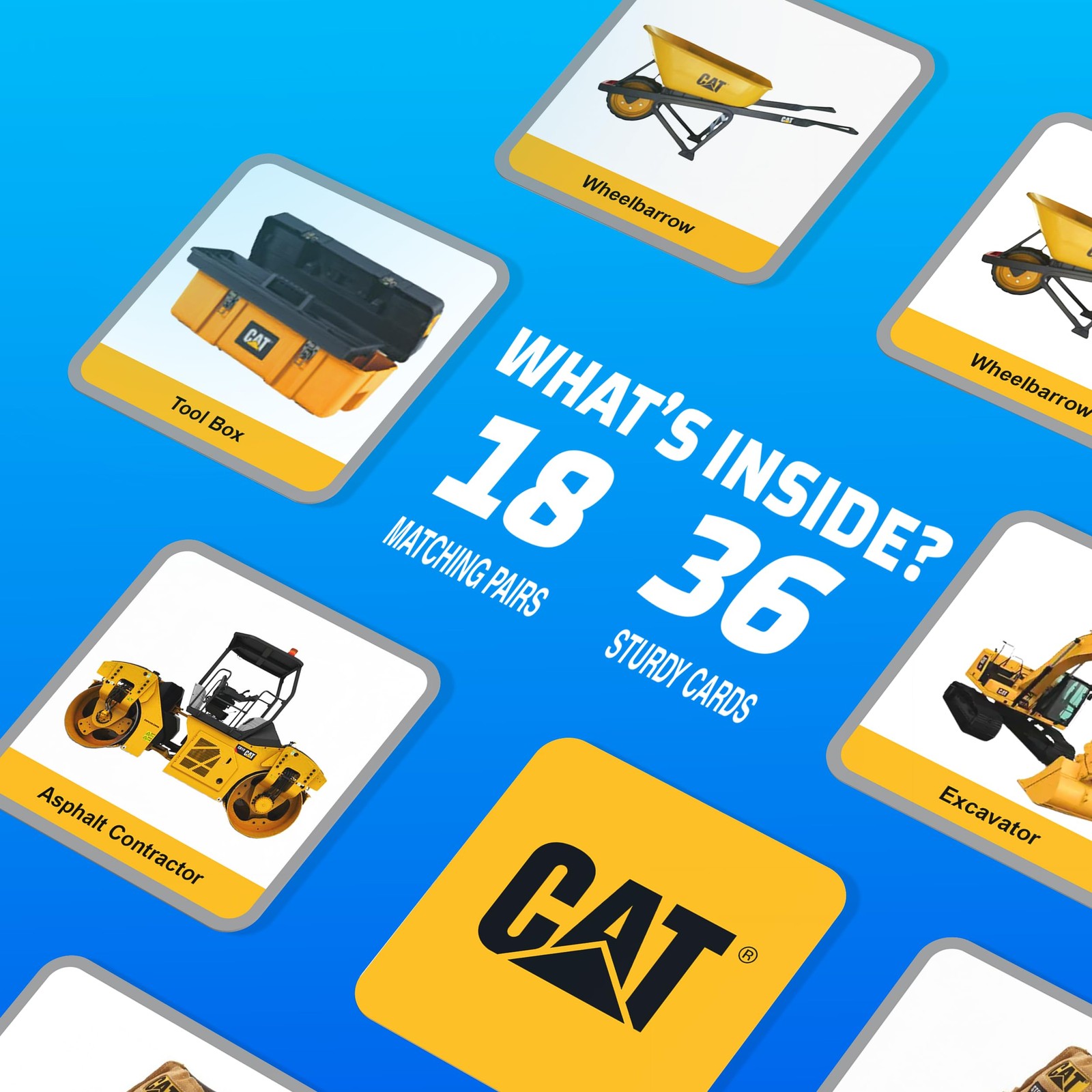 Officially Licensed CAT Picture Matching Card Game for Kids and Families