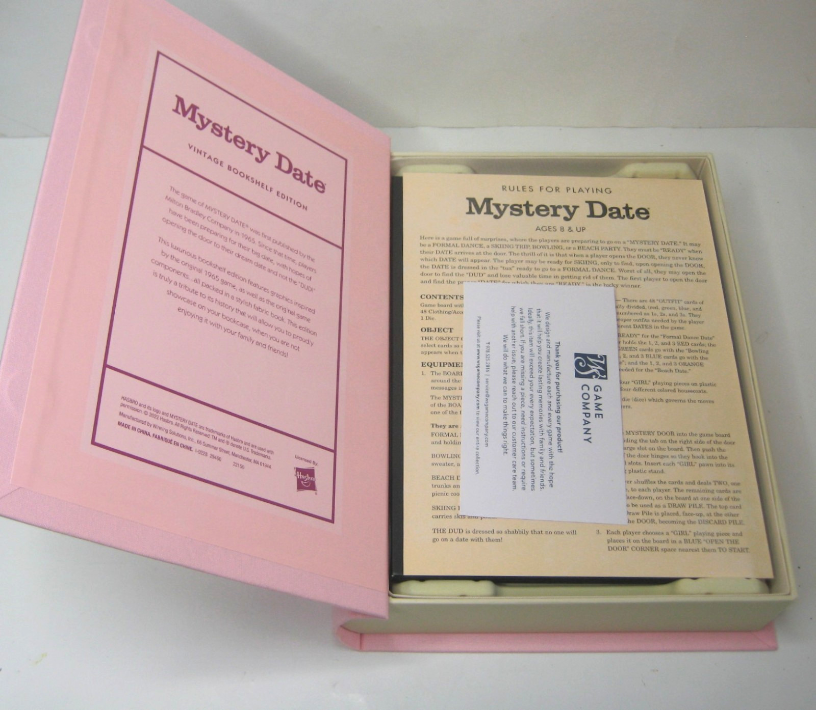 Mystery Date Vintage Bookshelf Edition Board Game Never Played with Sealed Cards