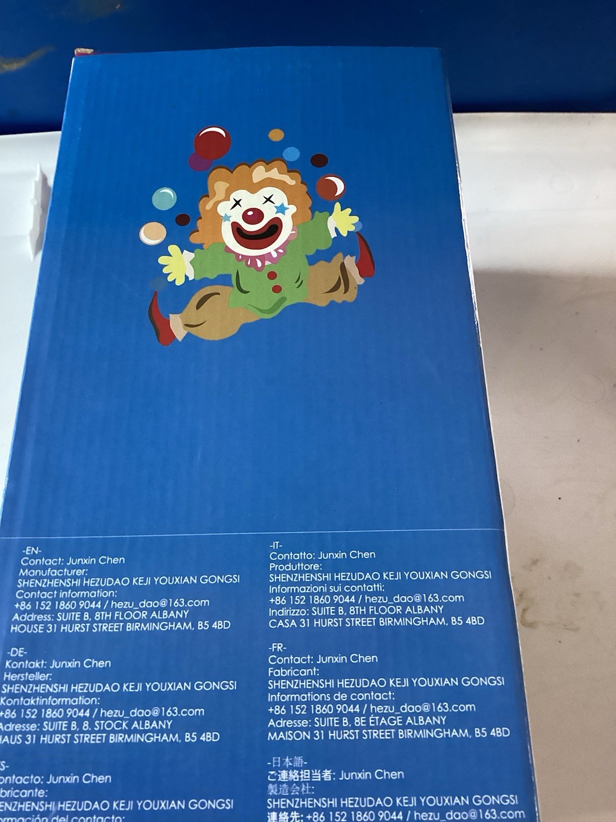 704-Unglinga brand “Kid’s Toy World” Carnival Clown Bag Toss Game New In Box