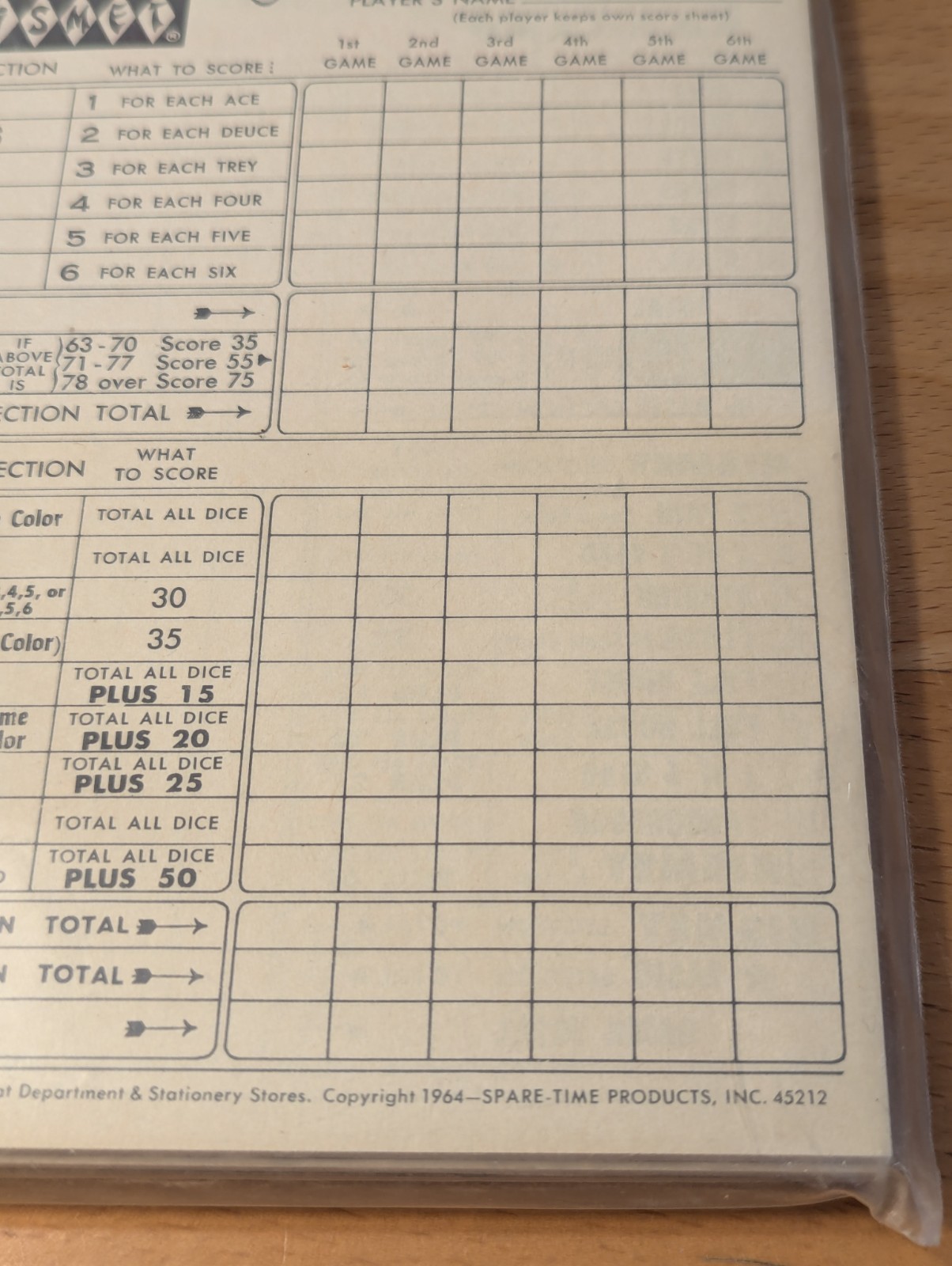 NOS Vintage 1964 Kismet Game Score Pads by Spare Time Products – 4 Pads – Sealed