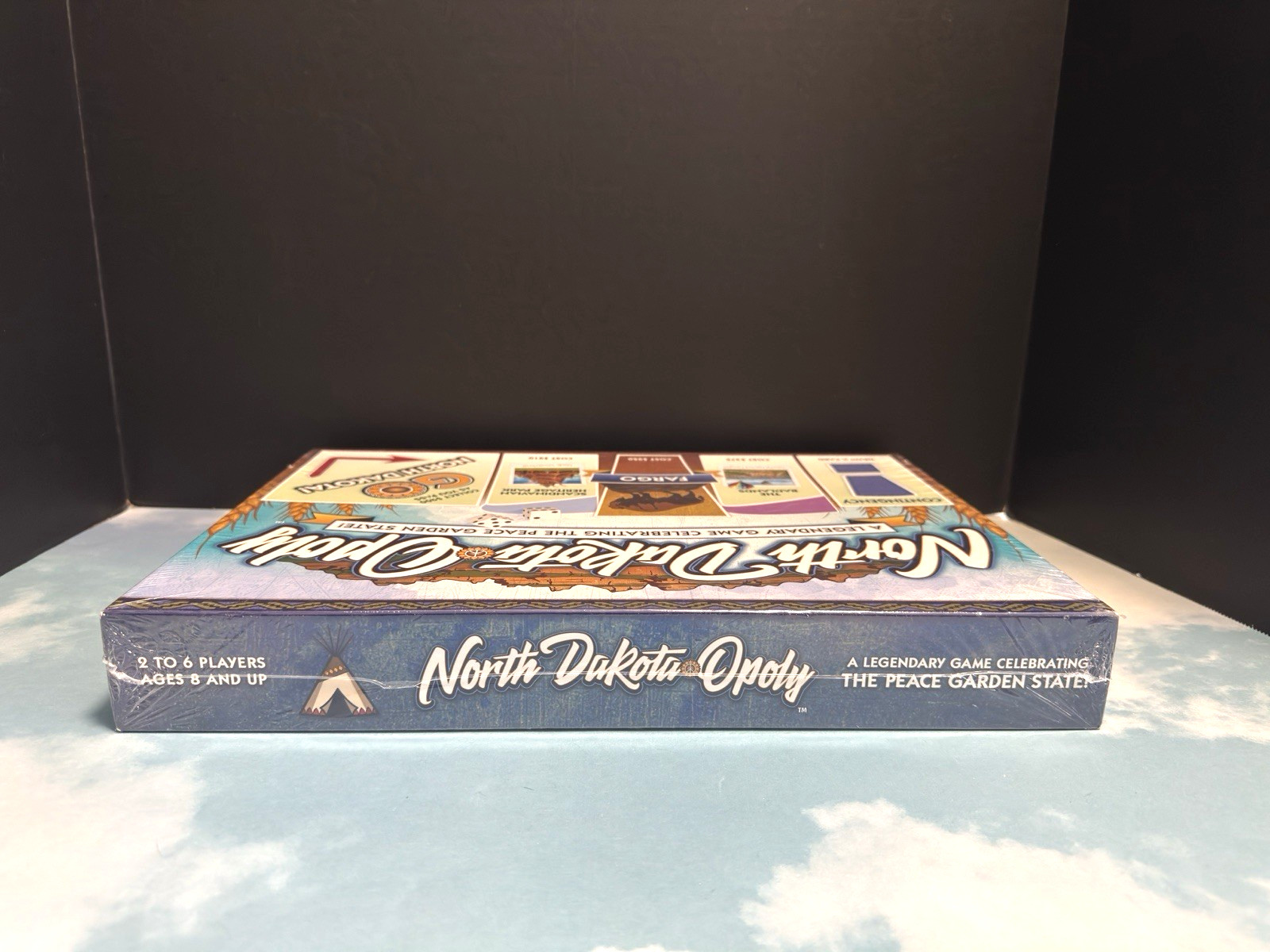 North Dakota-Opoly Monopoly style board Game Celebrating Peace Garden State NEW