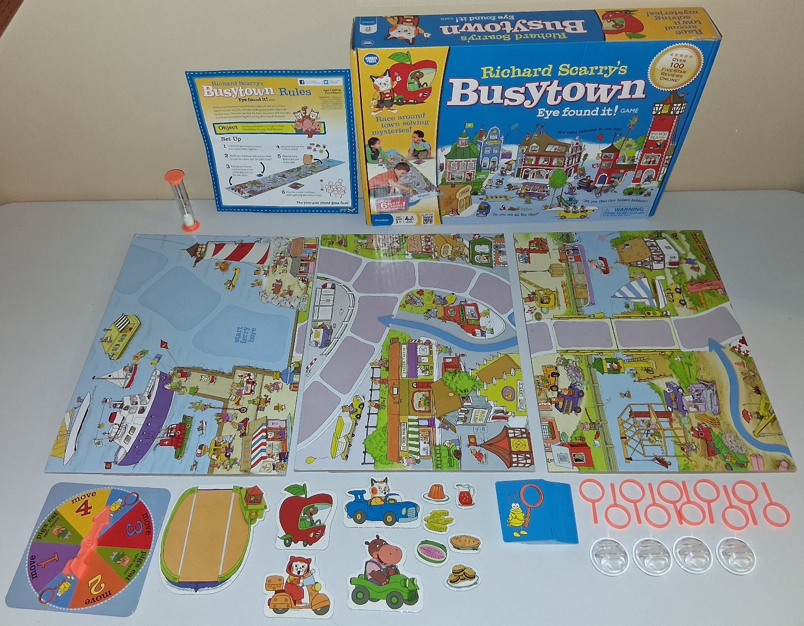 2012 RICHARD SCARRY’S BUSYTOWN EYE FOUND IT BOARD GAME WONDER FORGE