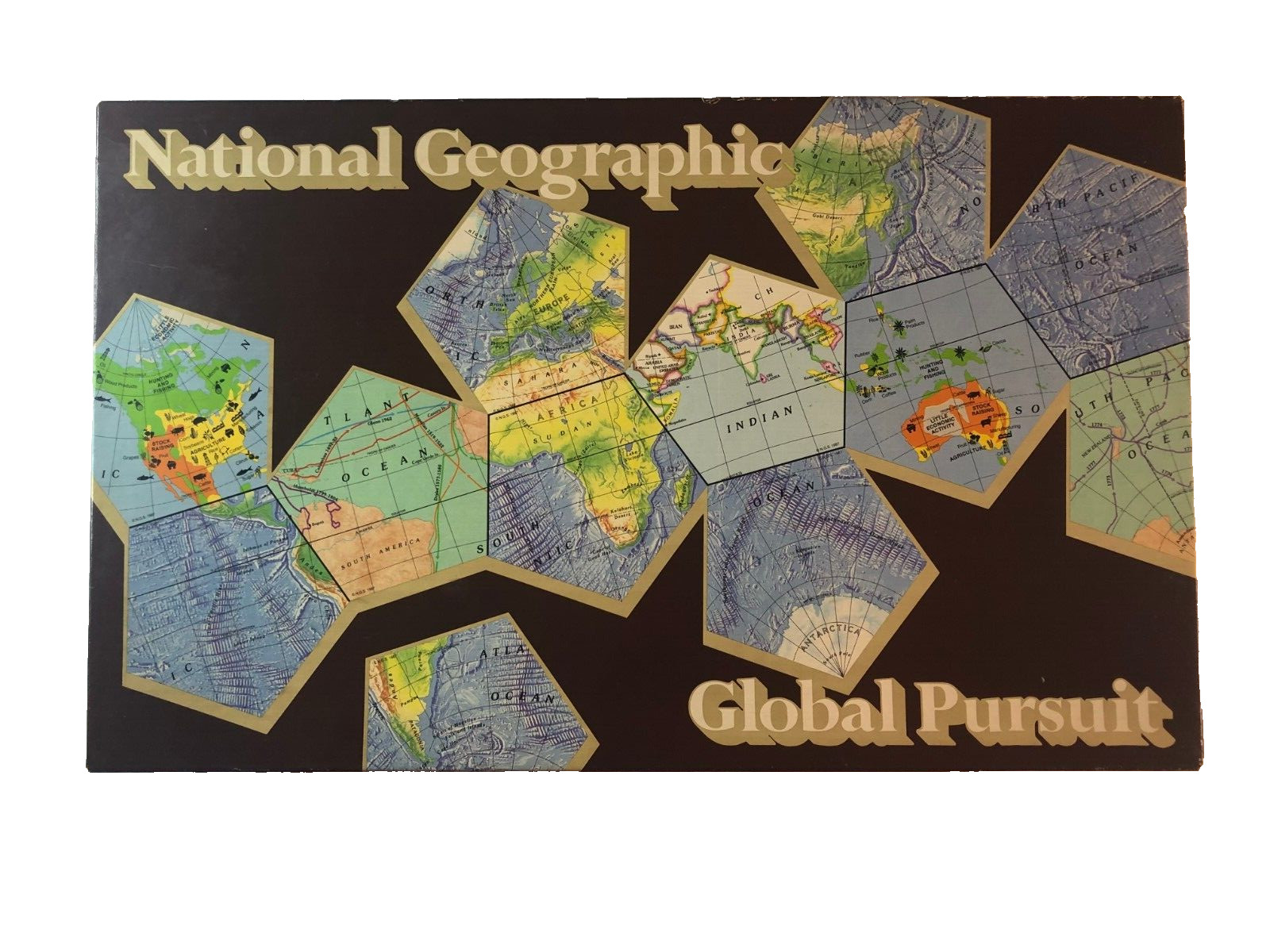 National Geographic Global Pursuit Family Board Game Complete 1987 Geography