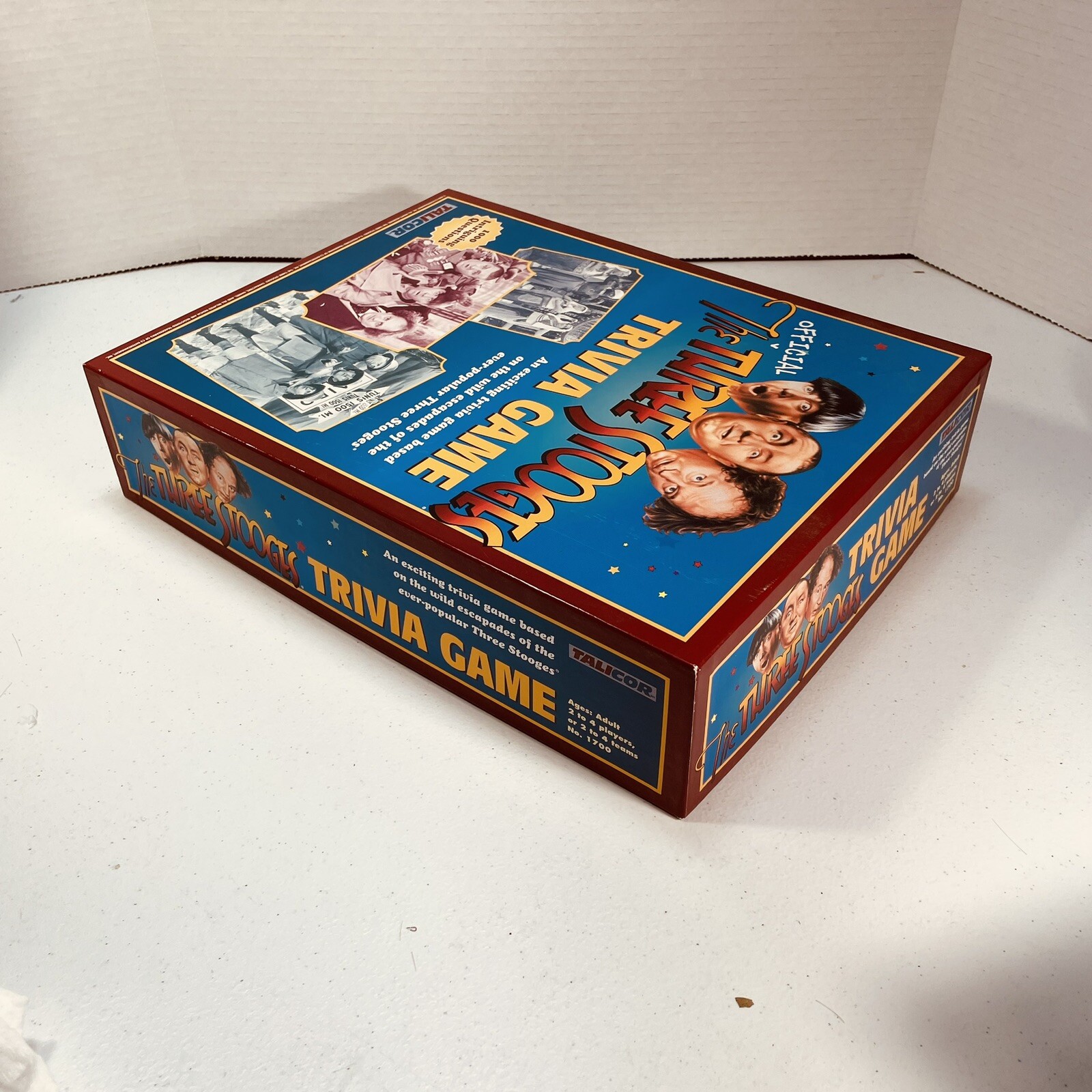 The Official Three Stooges Trivia Game 2000 By Talicor Mo Larry Curly Nyuk Nyuk