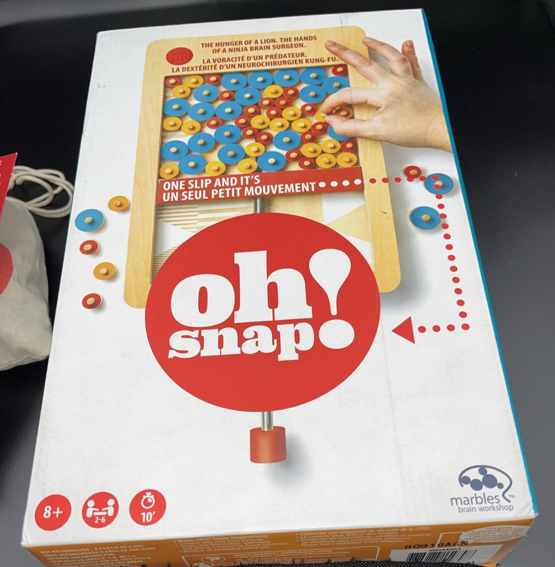 Oh Snap! Marbles Brain Workshop Wooden Game 2015 Complete Booby Trap Classic