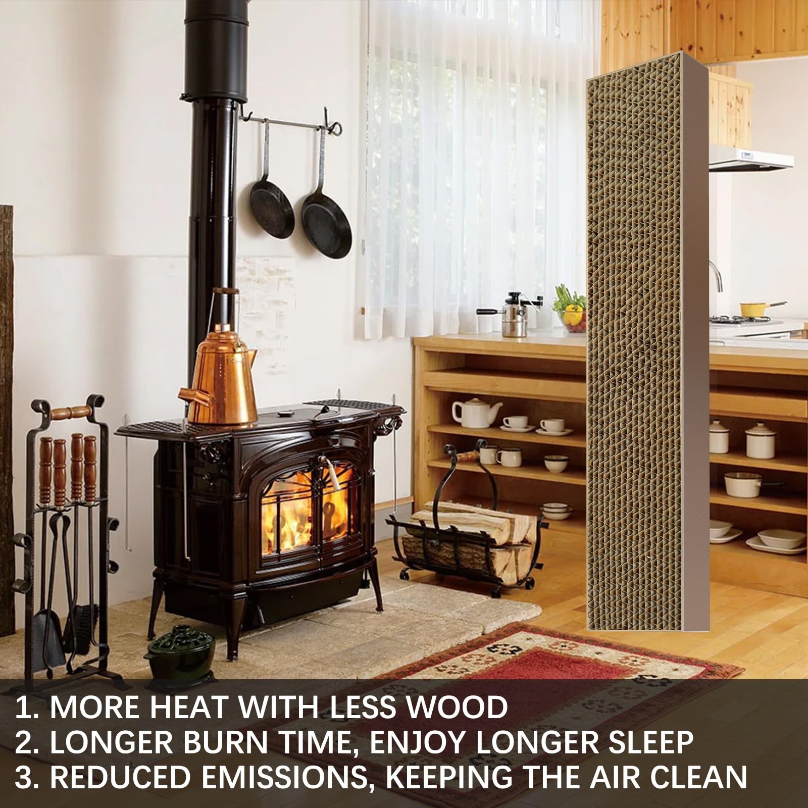 Hearth Wood Stove Catalytic Combustor Replacement for Vermont Castings Yellow