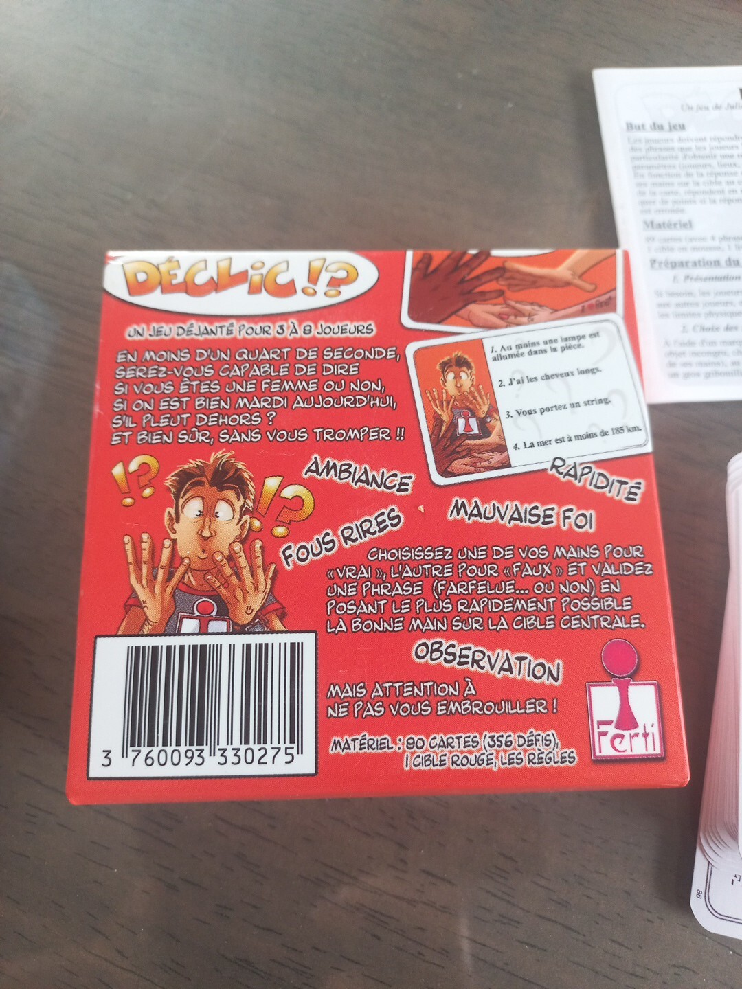 Ferti card game, speed, reflexes, mood trigger – complete VGC