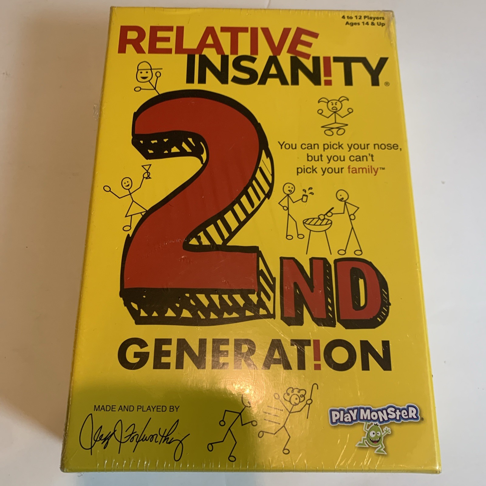Relative Insanity 2nd Generation Party Game Ages 14 + 4-12 Players NEW Sealed Lb