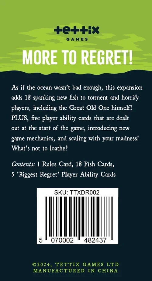 Deep Regrets Lamentable Tentacles Expansion, Core Game Needed to Play NEW in Box
