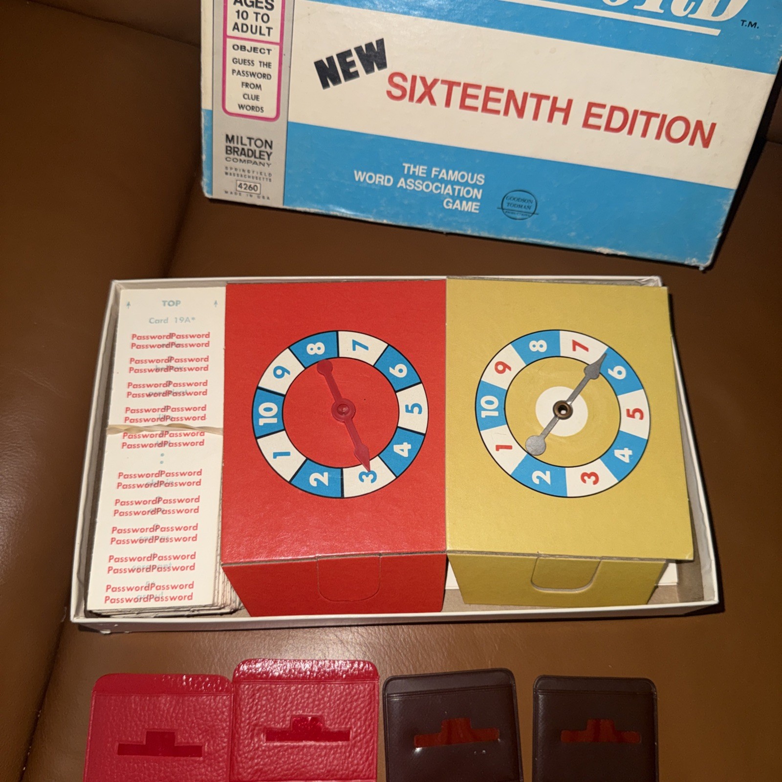 Vintage Password Game 16th Edition Milton Bradley Complete w/ Card Decks Spinner
