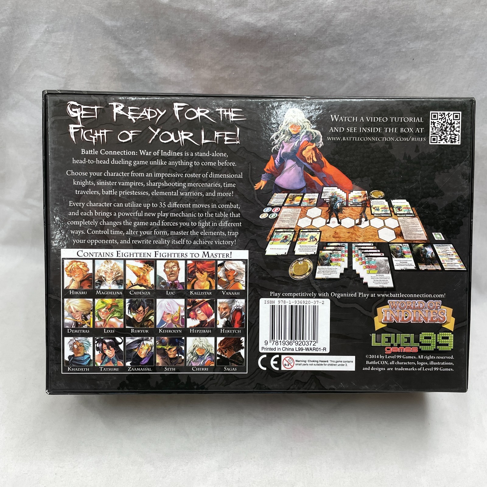 Battlecon World of Indines Board Game Level 99 Games 2014 Unplayed EX/NM+