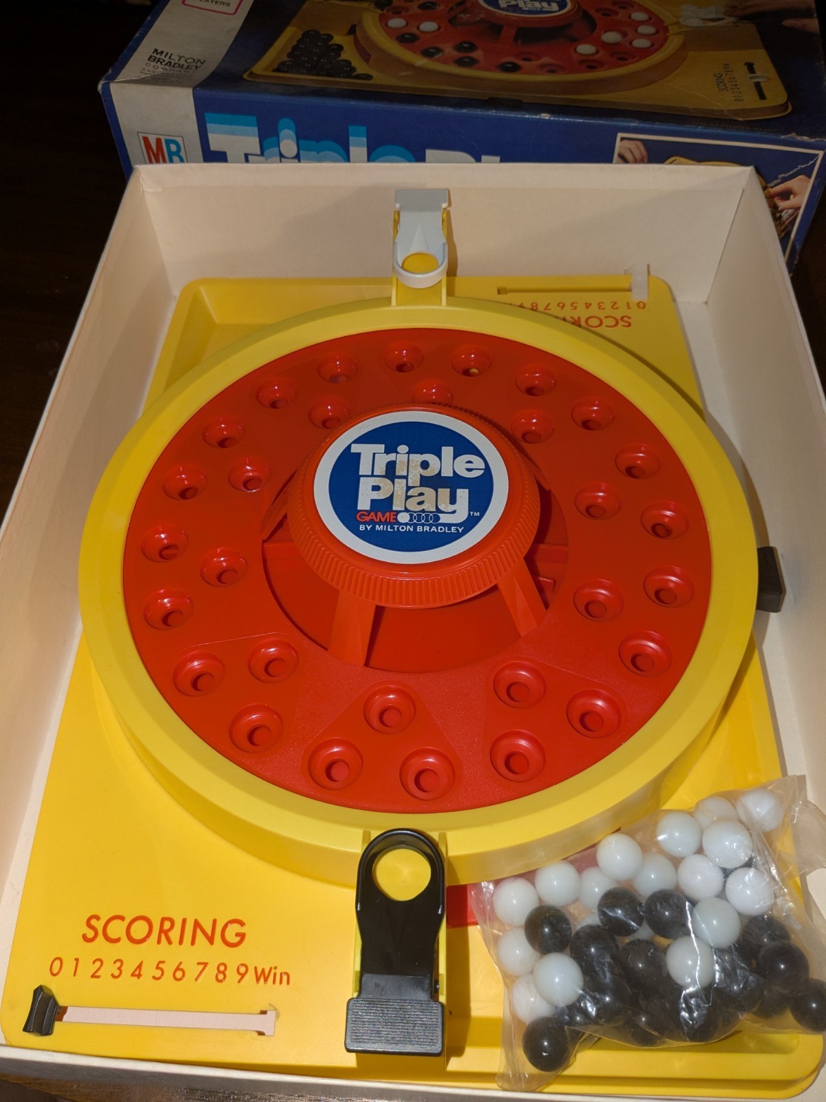 TRIPLE PLAY Skill and Action Game Milton Bradley 1978 Complete In Nice Condition