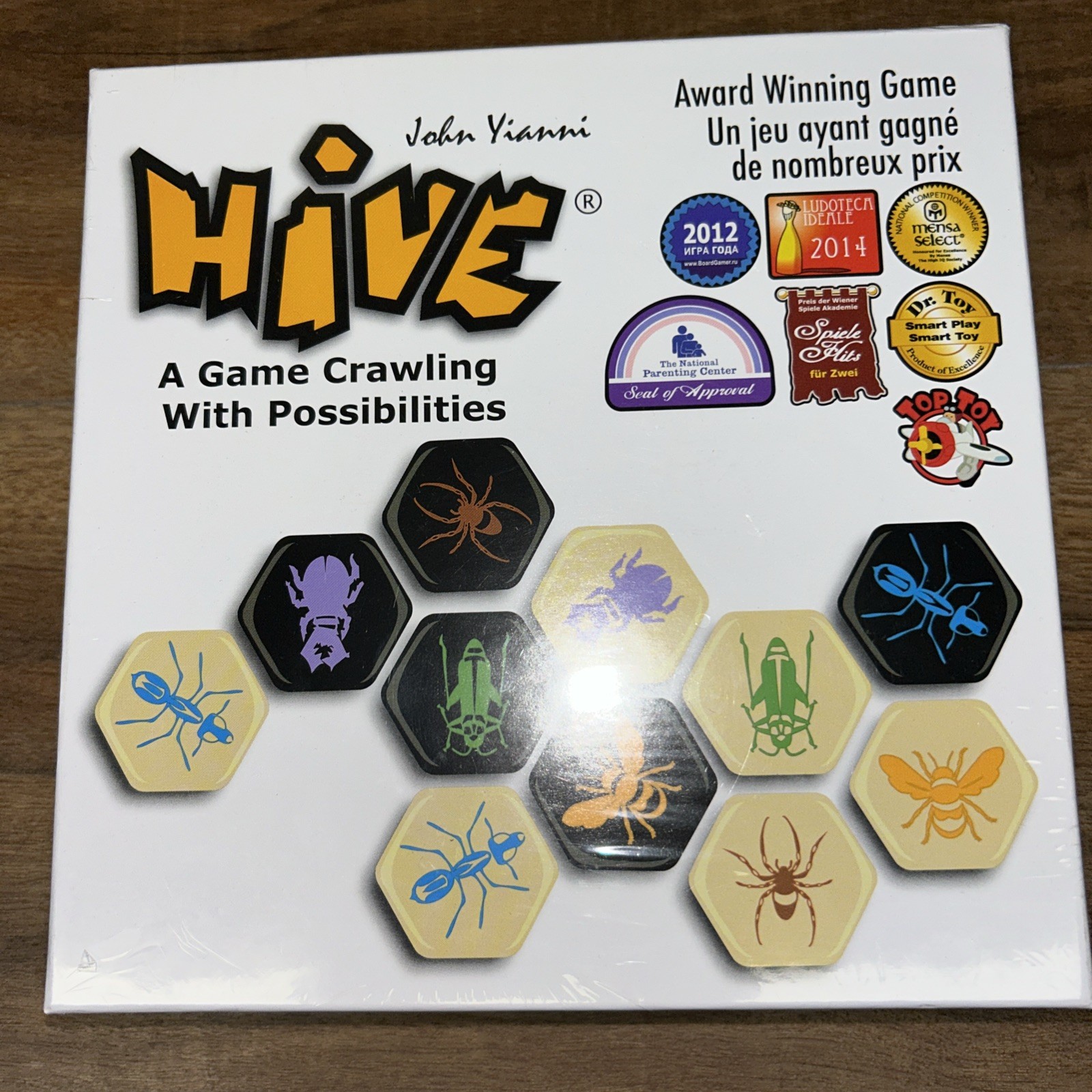 HIVE Tile Board Game Sealed In Box John Yianni Smart Zone Gen 42 Award Winner!