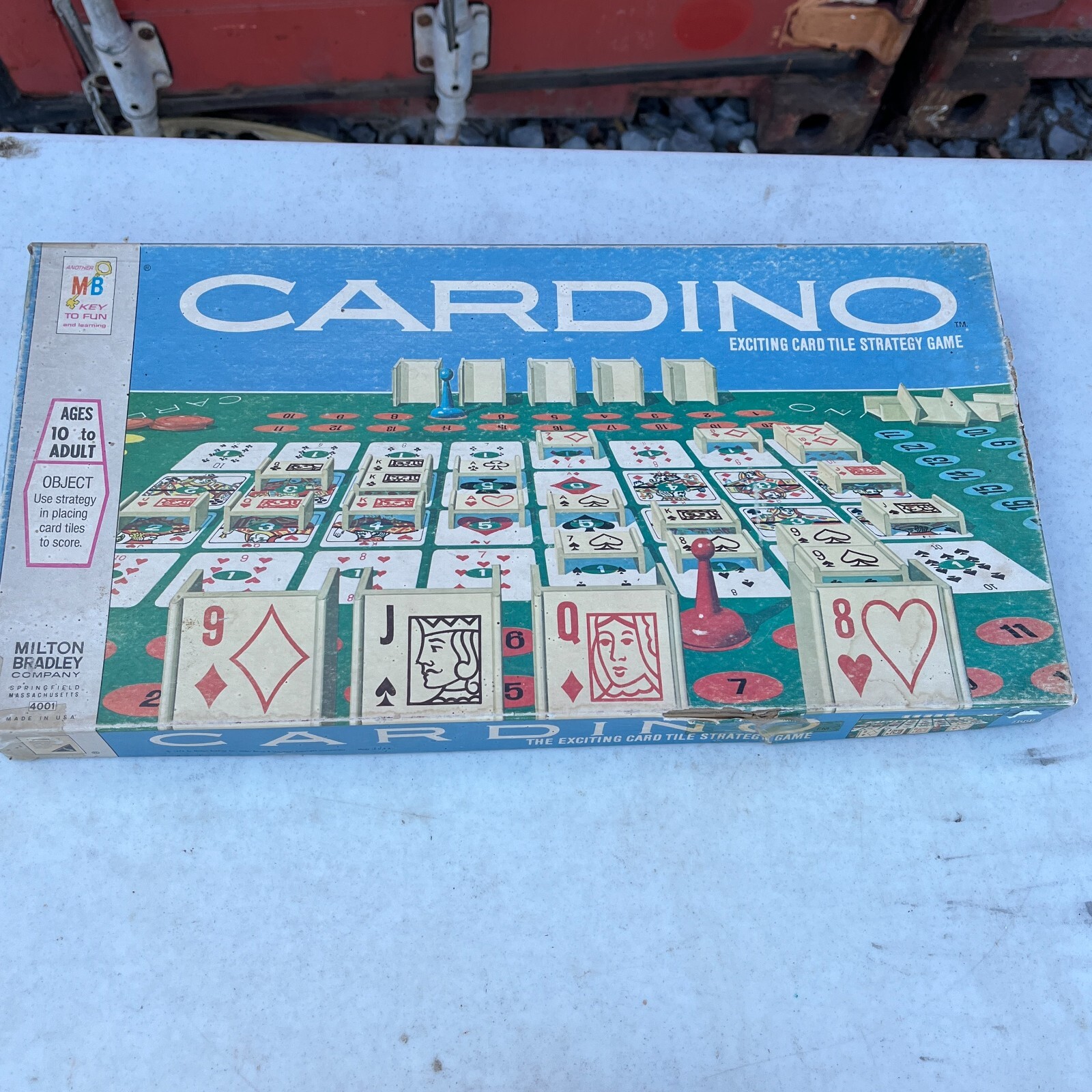 Vintage 1970 Milton Bradley CARDINO Exciting Card Tile Strategy Game COMPLETE