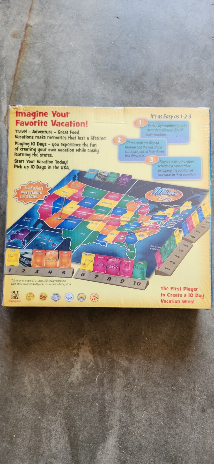 10 Days in the USA Board Game – Family Edition (2014) ~NEW & FACTORY SEALED