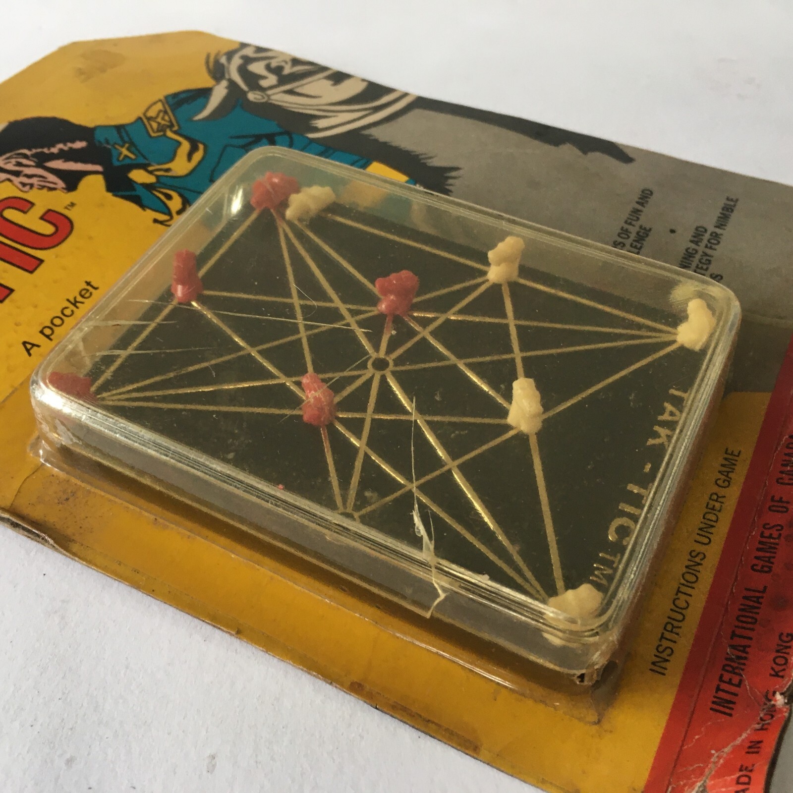 Tak-Tic Pocket Game No. 109T International Games Vintage Hong Kong 1960s New