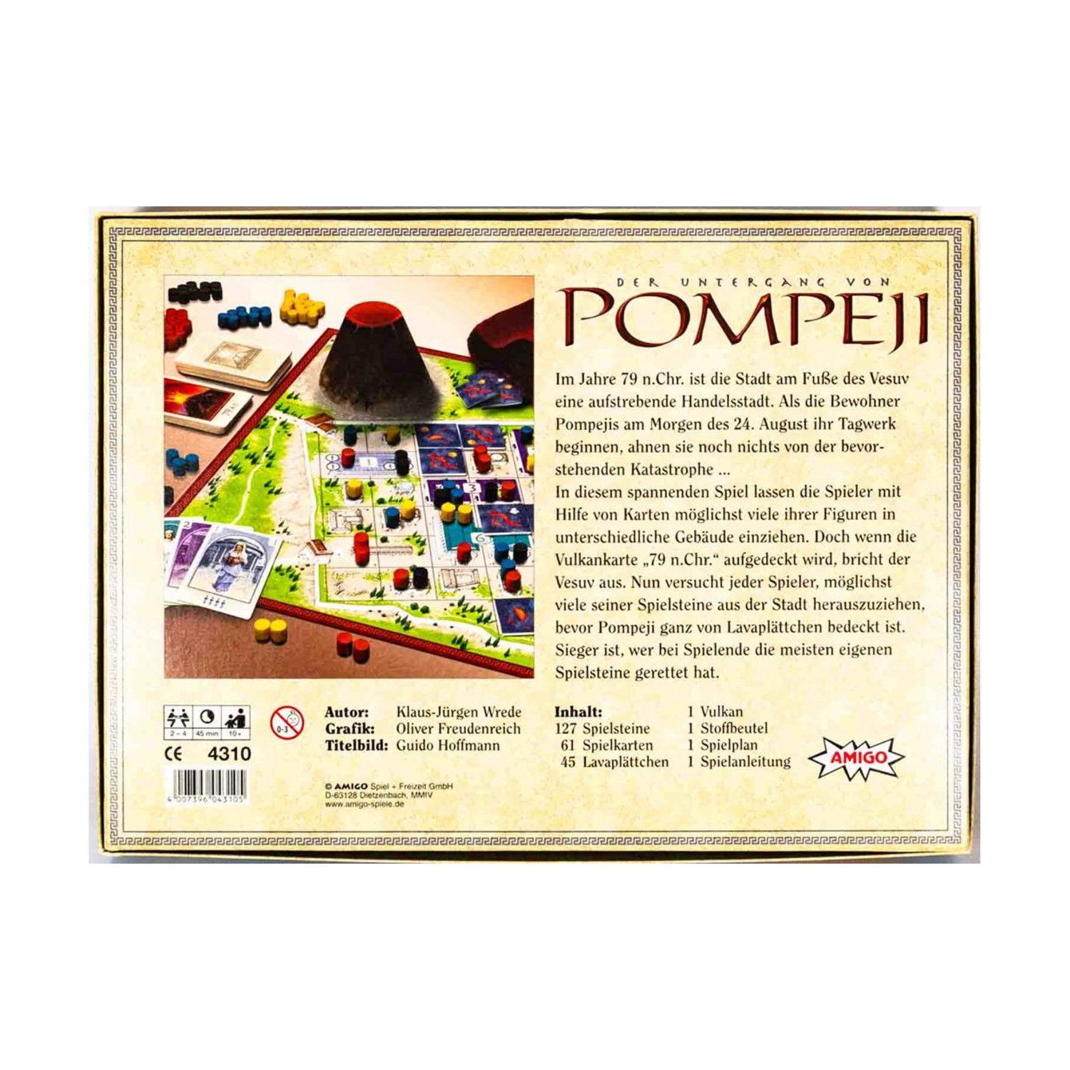 Amigo Game Dexterity Ga Der Untergang Von Pompeii (The Downfall of Box VG+/NM
