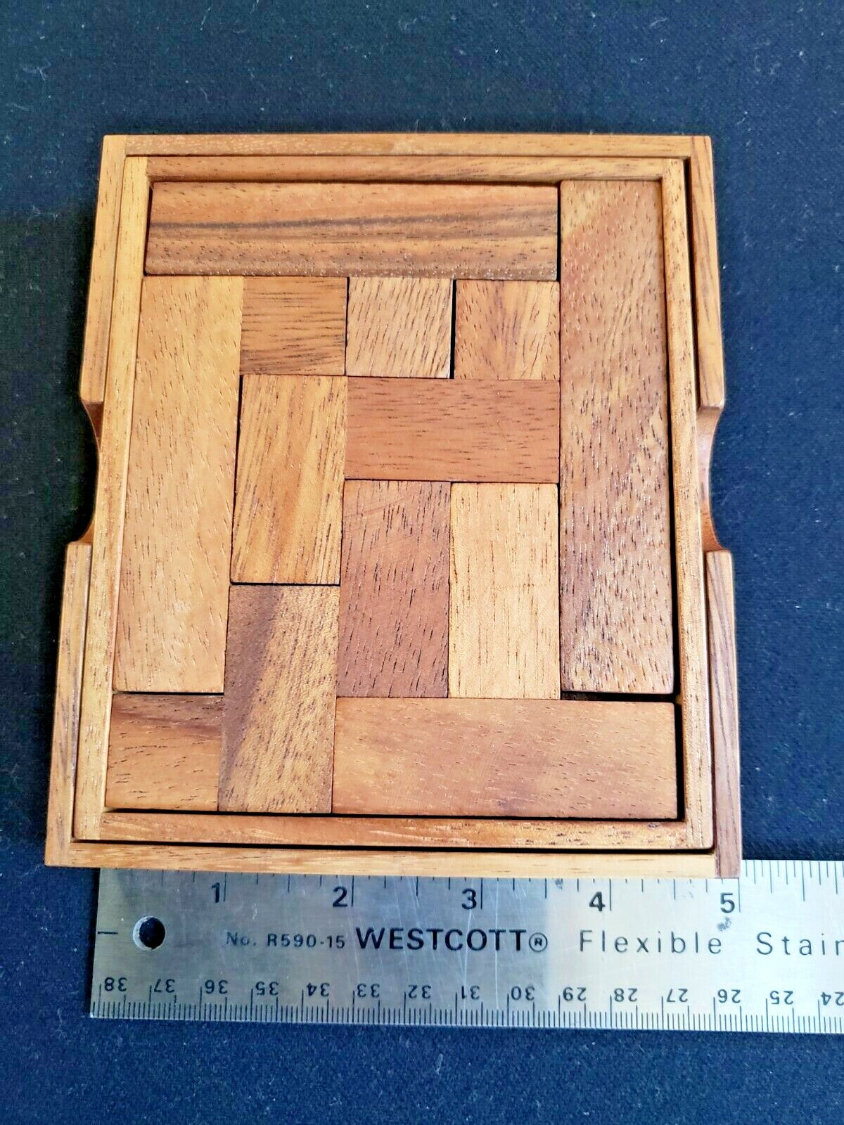 Two Level Puzzle, made with Exotic Monkey Pod Wood from Thailand
