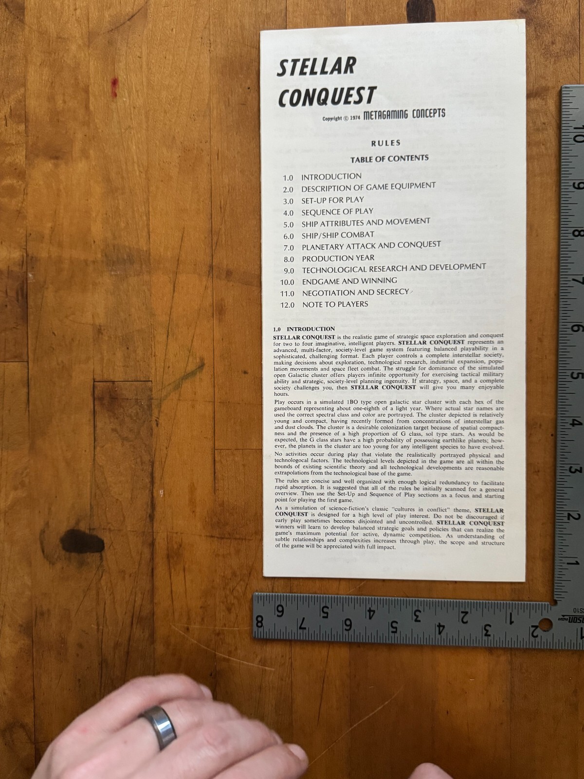 Avalon Hill & MGC – Stellar Conquest 1975 Large Format Edition No Counters