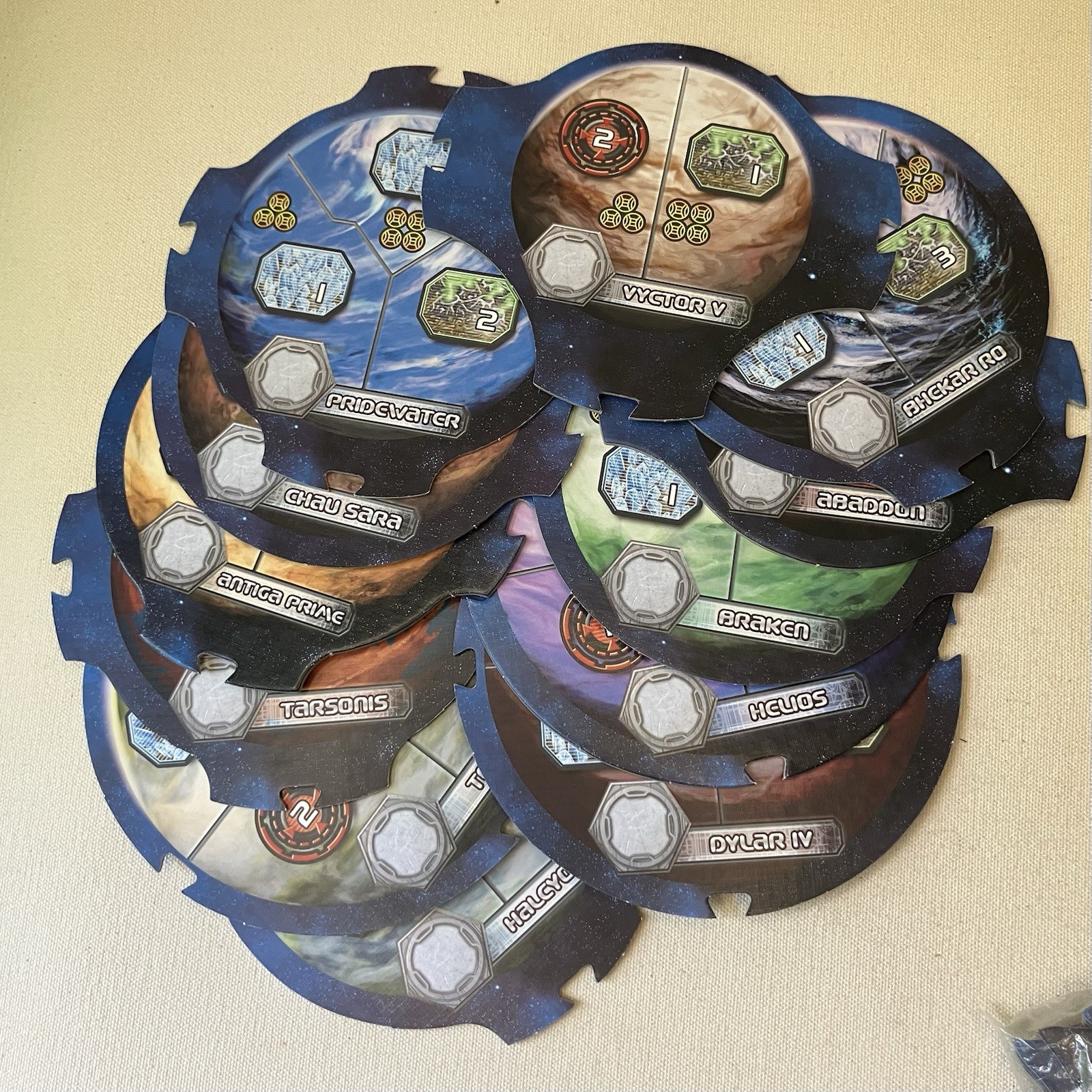 Fantasy Flight Games Starcraft The Board Game Lot Of Parts Only, No Figures
